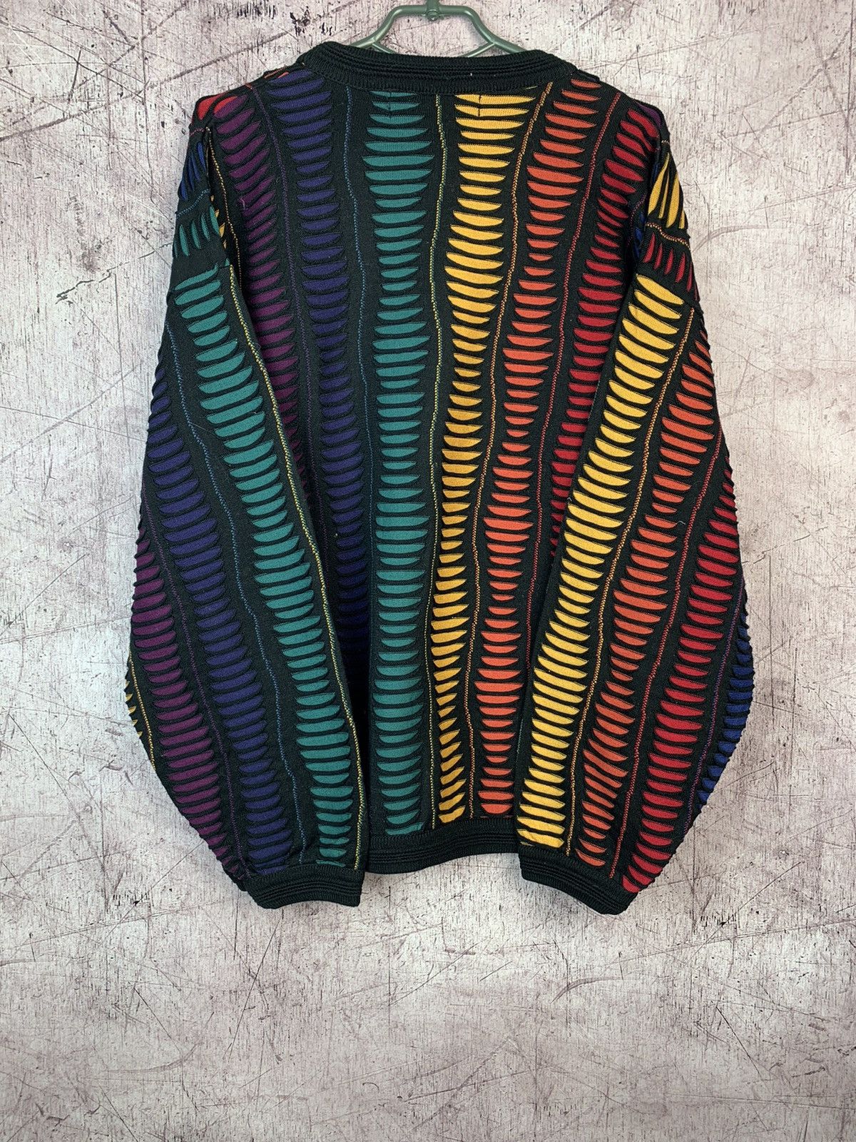 Tundra Vintage 90s Mens Large Coogi Style Textured Biggie Sweater Size US M / EU 48-50 / 2 - 9 Thumbnail