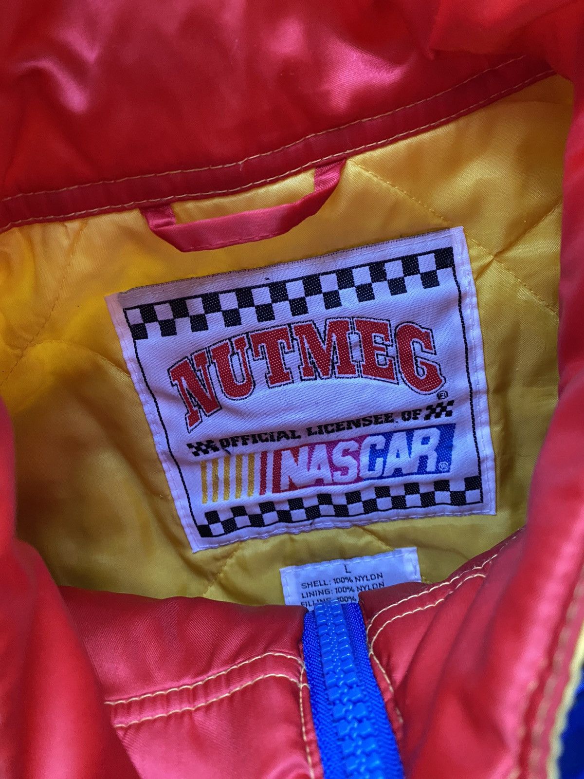 NASCAR Vintage NASCAR Nutmeg Gordon 24 Jacket Race Zip Up Size US L / EU 52-54 / 3 - 11 Thumbnail