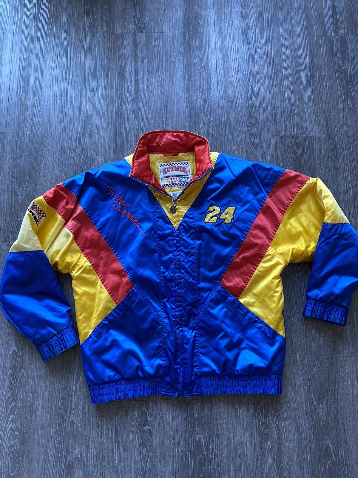 NASCAR Vintage NASCAR Nutmeg Gordon 24 Jacket Race Zip Up Size US L / EU 52-54 / 3 - 5 Thumbnail
