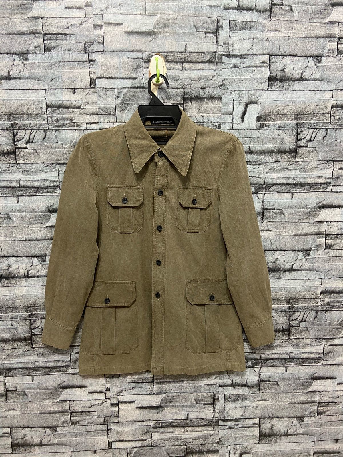image of Vintage Daniel Hechter Jacket 4 Pocket Paris Designer Fit S in Green Army, Men's (Size Small)