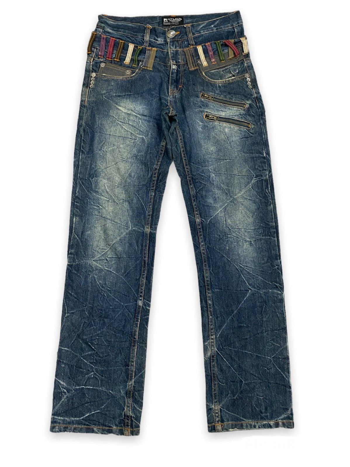 Japanese Brand Nylaus Japanese Brand Double Waist Denim Pants Size US 30 / EU 46 - 1 Thumbnail