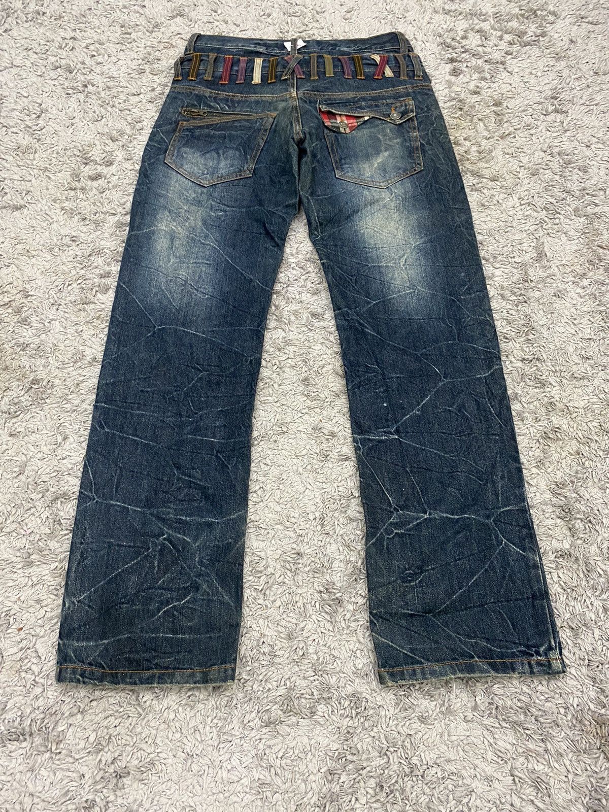 Japanese Brand Nylaus Japanese Brand Double Waist Denim Pants Size US 30 / EU 46 - 5 Thumbnail