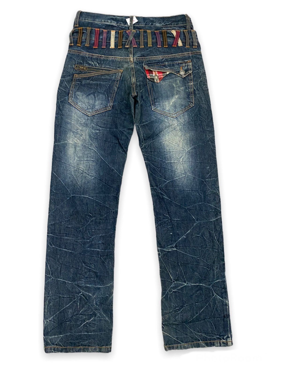 Japanese Brand Nylaus Japanese Brand Double Waist Denim Pants Size US 30 / EU 46 - 2 Thumbnail