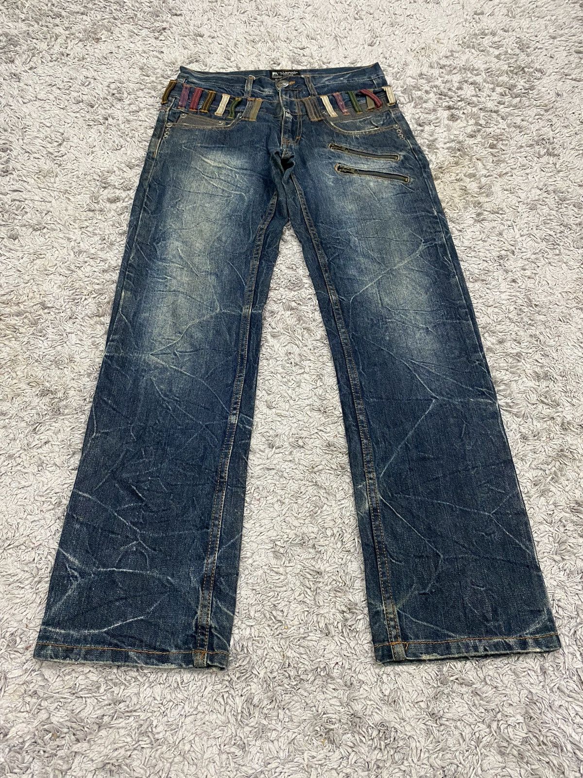 Japanese Brand Nylaus Japanese Brand Double Waist Denim Pants Size US 30 / EU 46 - 3 Thumbnail