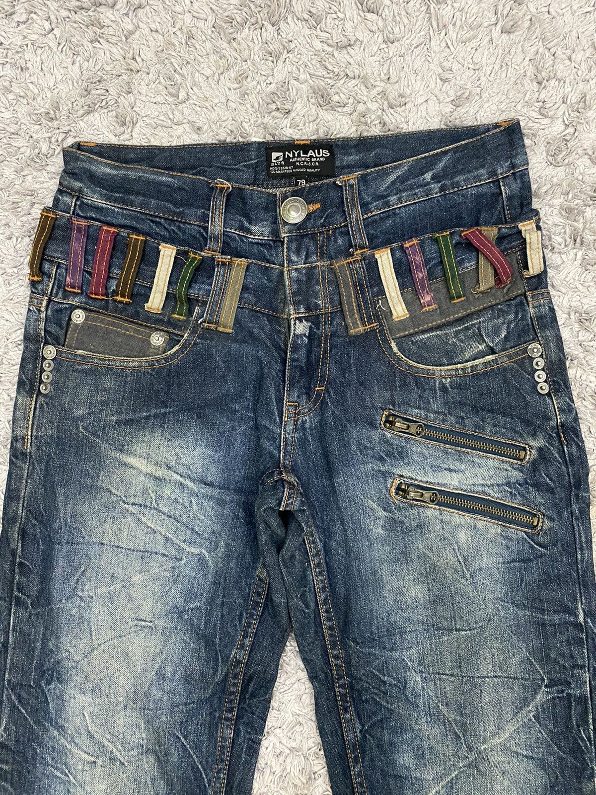 Japanese Brand Nylaus Japanese Brand Double Waist Denim Pants Size US 30 / EU 46 - 4 Thumbnail