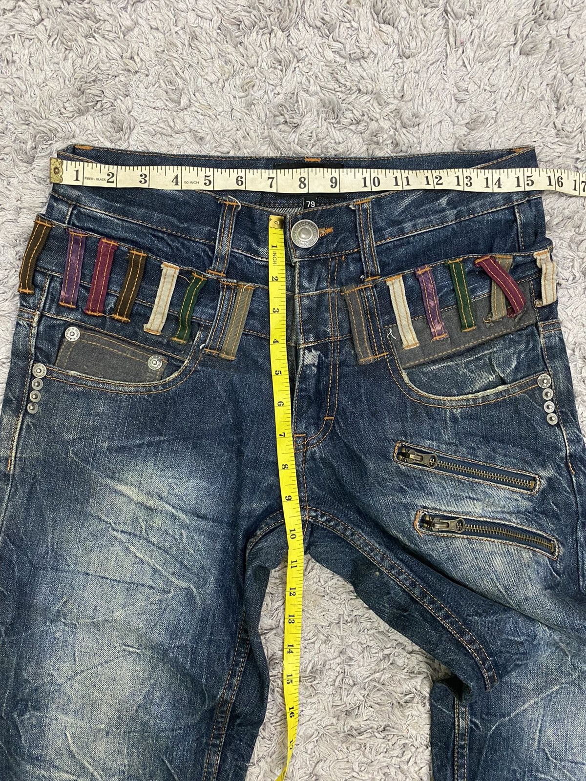 Japanese Brand Nylaus Japanese Brand Double Waist Denim Pants Size US 30 / EU 46 - 9 Thumbnail