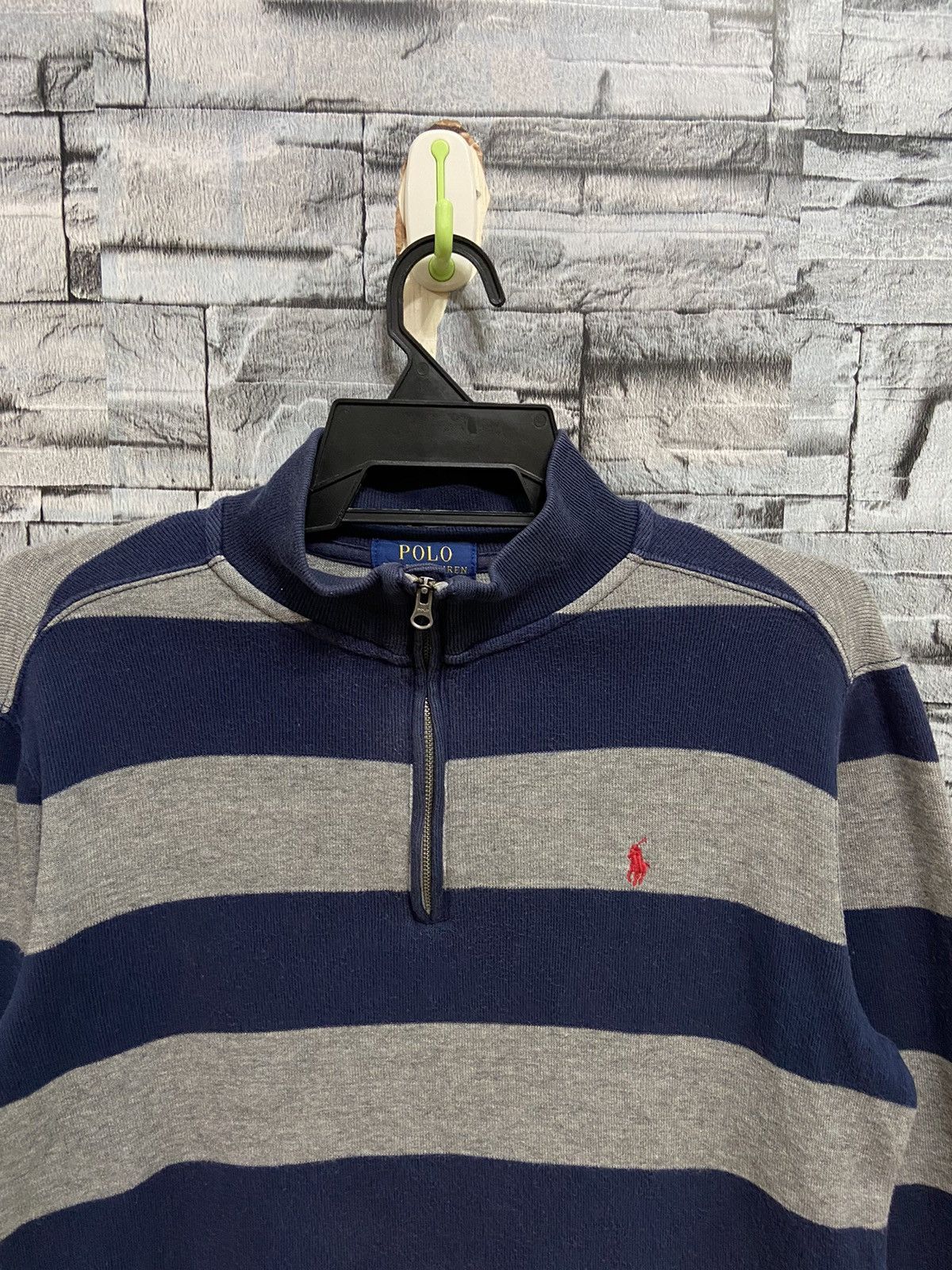 Polo Ralph Lauren Vintage Polo Ralph Lauren stripe sweatshirt size L Size US L / EU 52-54 / 3 - 3 Thumbnail
