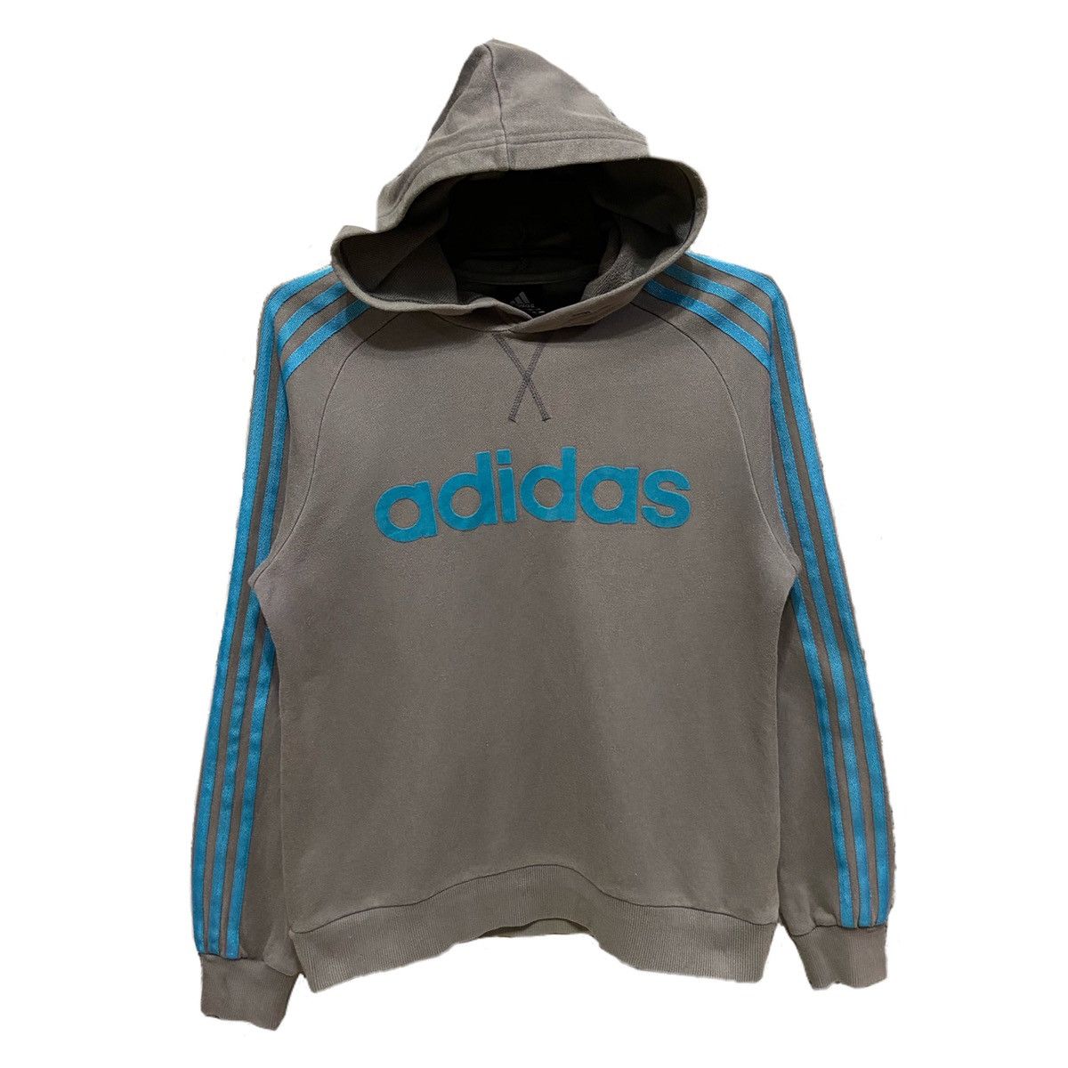 Adidas Vintage Adidas hoodie stripe big design spell out Size US S / EU 44-46 / 1 - 1 Thumbnail