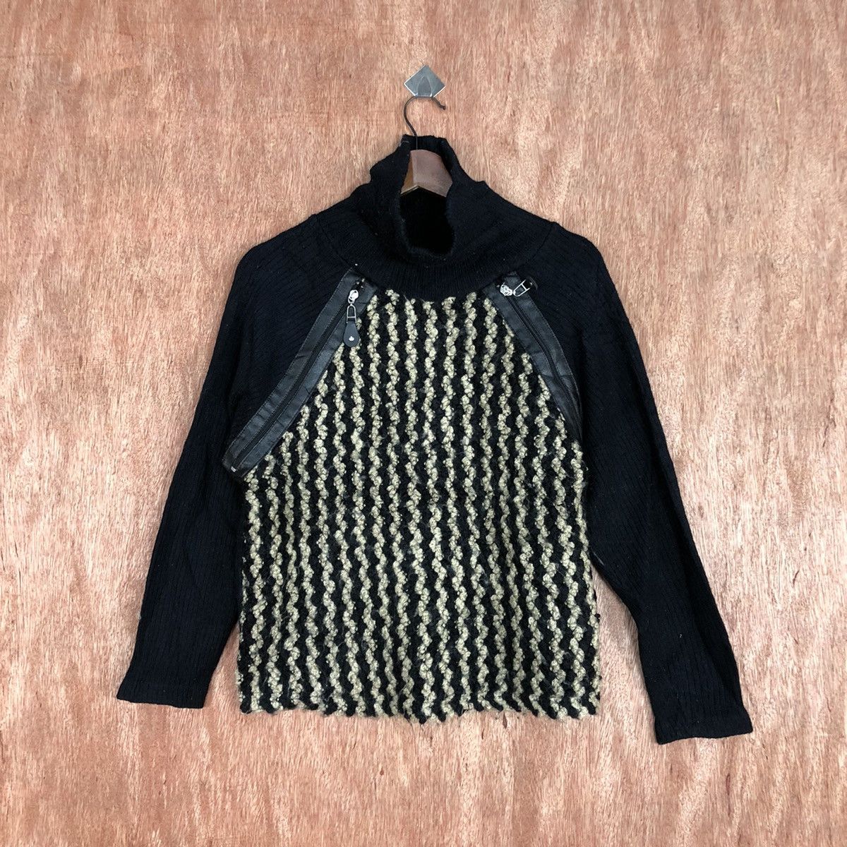 Stripes Zipper Knit Sweater