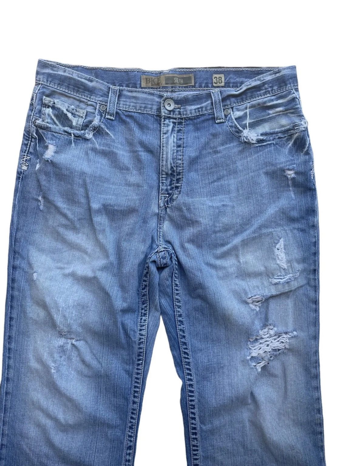 Affliction Vintage BKE Embroidered Baggy Y2K Jeans 36x36. Size US 36 / EU 52 - 4 Thumbnail