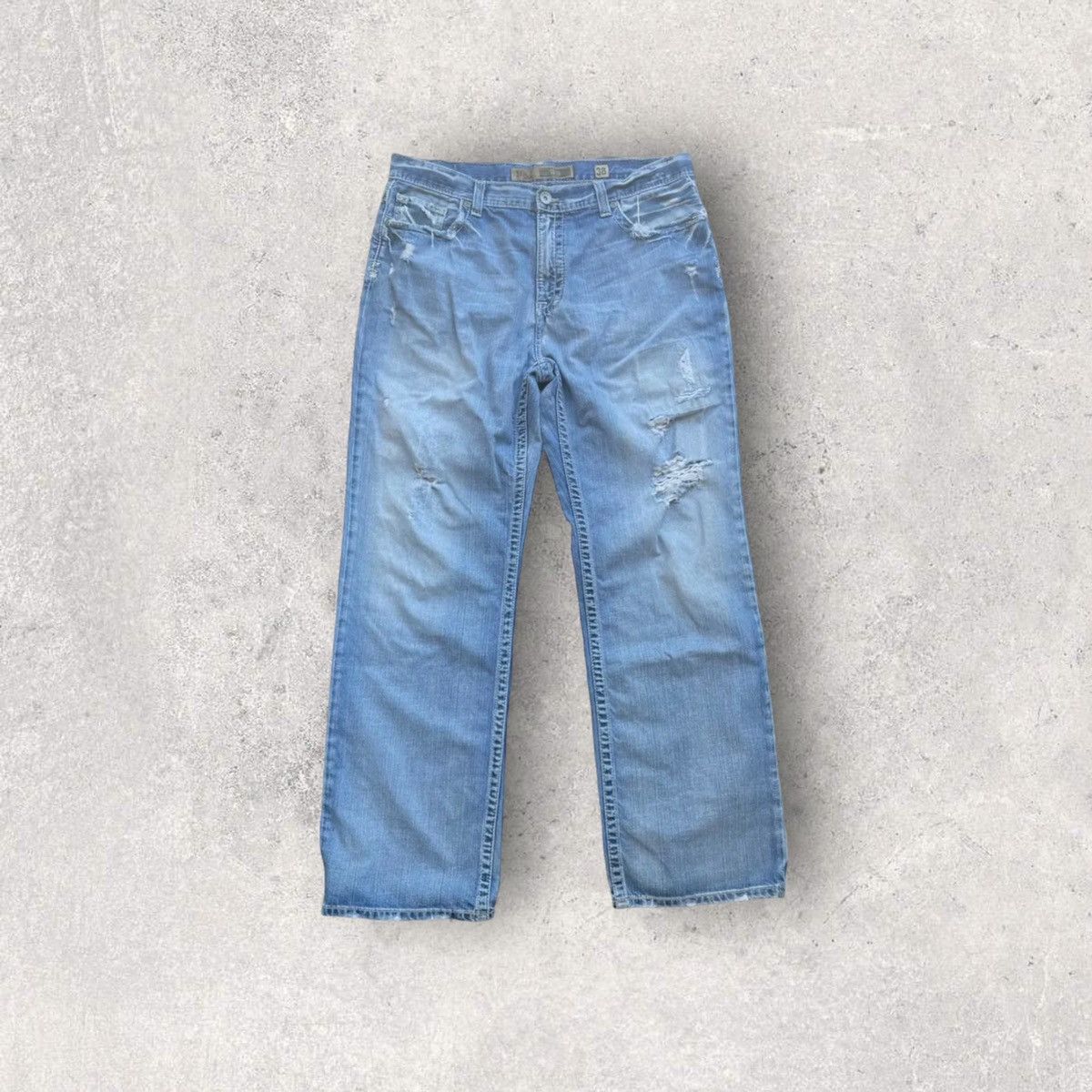 Affliction Vintage BKE Embroidered Baggy Y2K Jeans 36x36. Size US 36 / EU 52 - 2 Thumbnail