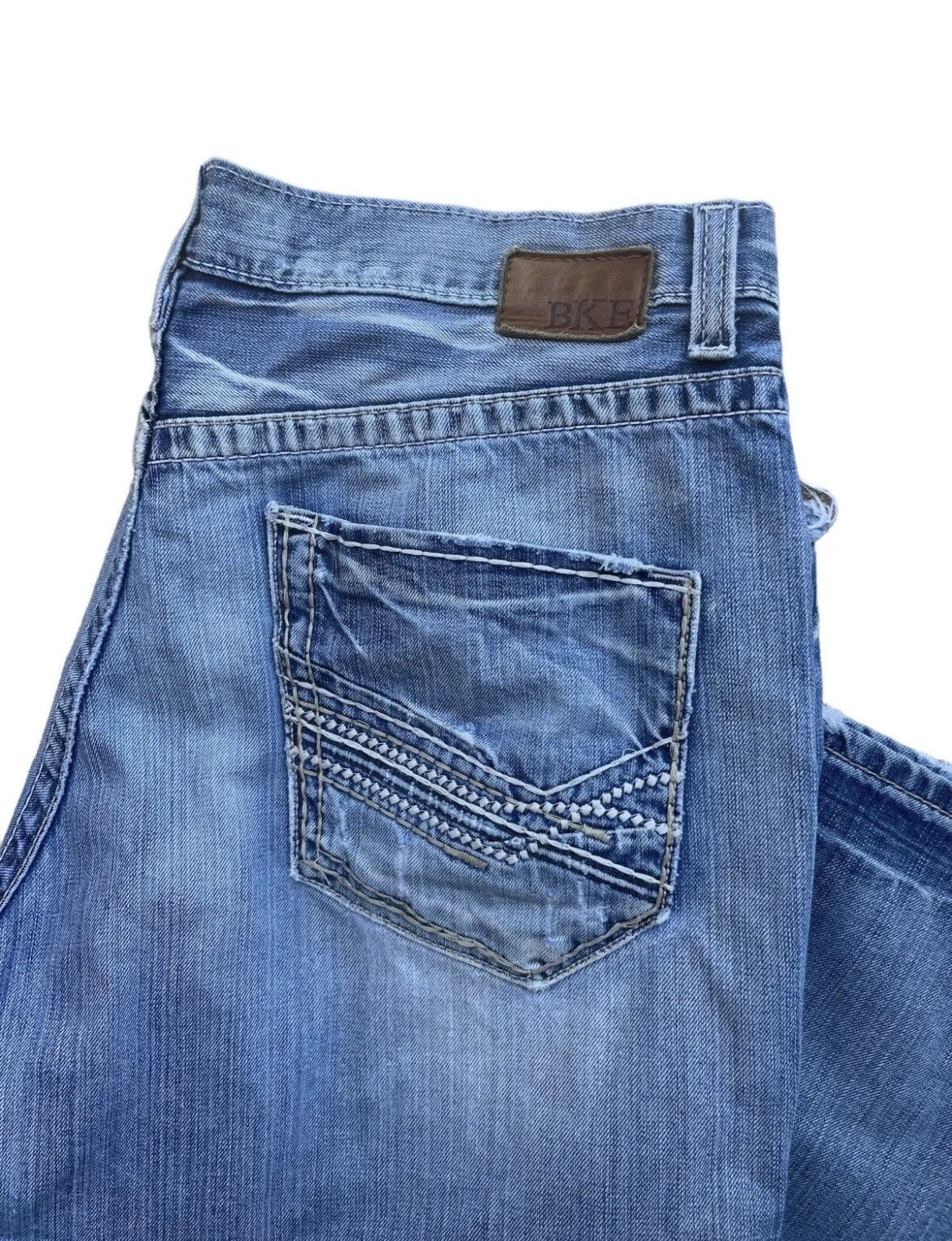 Affliction Vintage BKE Embroidered Baggy Y2K Jeans 36x36. Size US 36 / EU 52 - 3 Thumbnail