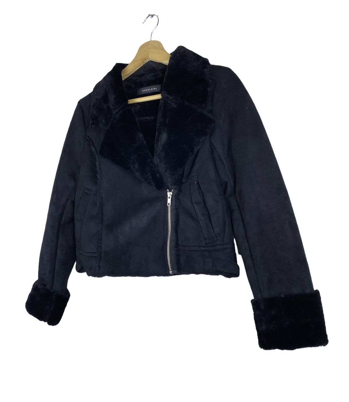 Japanese Brand Vintage Spiral Girl Mohair Fur Lined Coat Jacket Size ONE SIZE - 2 Thumbnail
