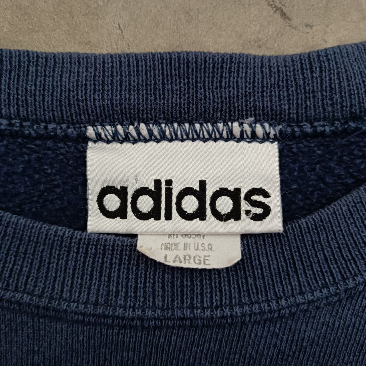 Adidas × Vintage Vintage Adidas Sweatshirt Big Embroided Logo Size US XXL / EU 58 / 5 - 3 Thumbnail