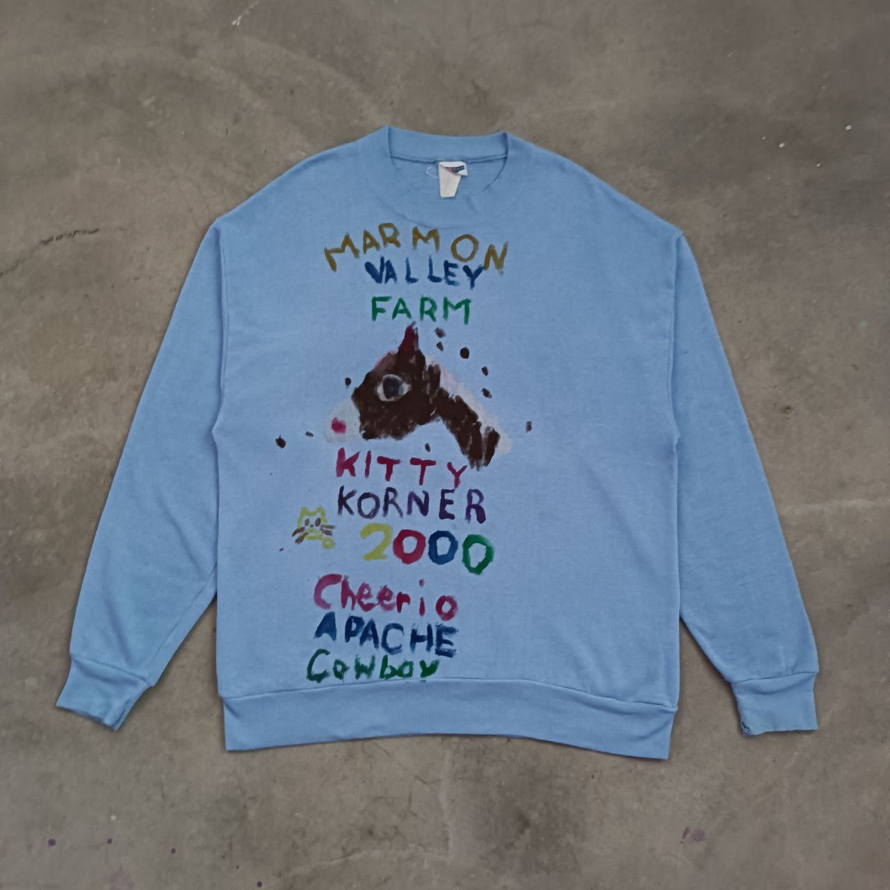 Vintage Vintage Marmon Valley Farm Overprint Art Sweatshirt Size US XL / EU 56 / 4 - 1 Thumbnail