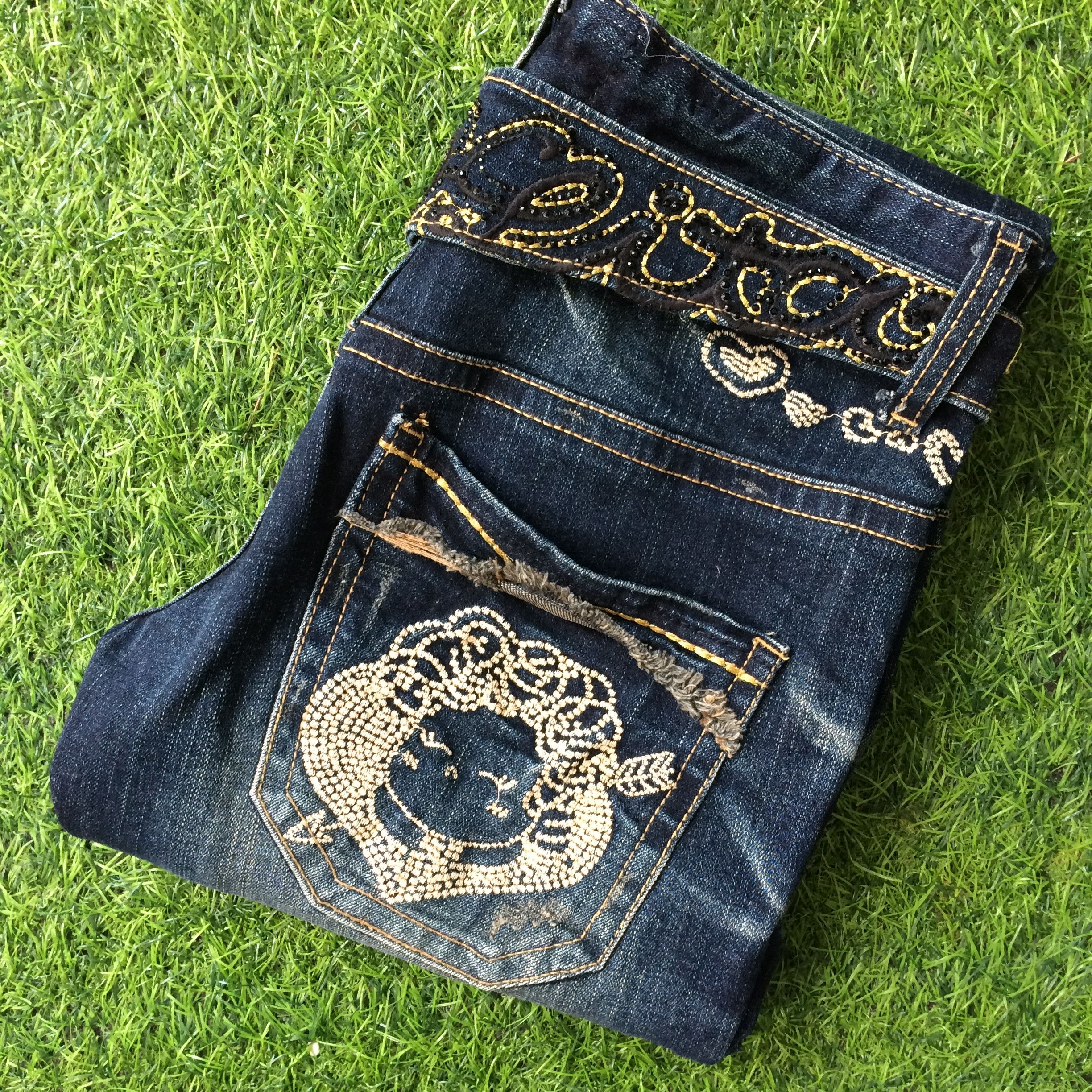 Designer × Japanese Brand Lolita Exotic Vintage Denim Jeans #D-151 Size 26" / US 2 / IT 38 - 8 Thumbnail