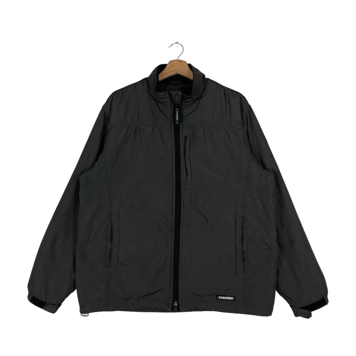 image of Vintage Tultex Full Zipper Jacket in Black, Men's (Size Large)