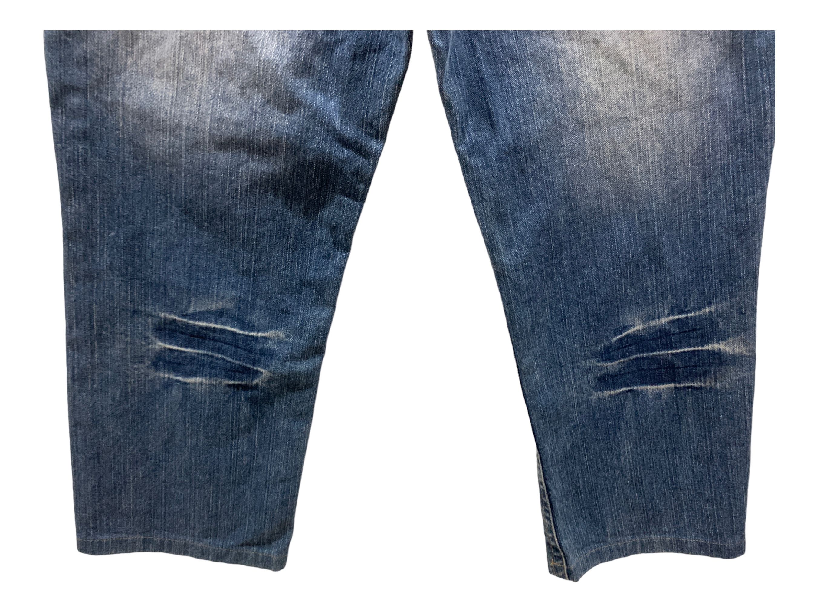 Japanese Brand Koi Painted Cropped Jeans Nishikigoi Printed Denim Jeans Size US 32 / EU 48 - 8 Thumbnail