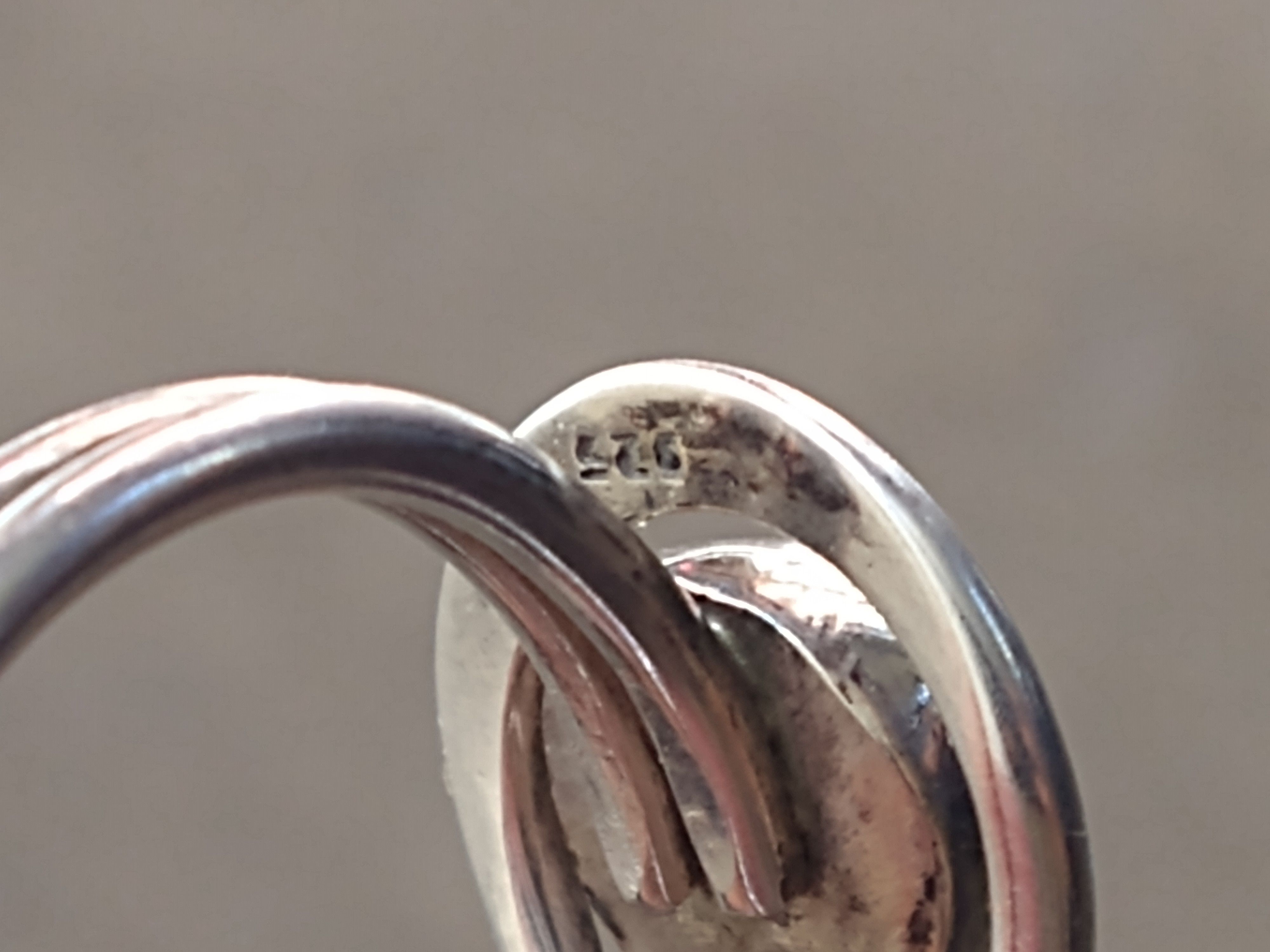 Other Sterling Silver Ring Size 8 Faux Opal Avant Garde Modern Size ONE SIZE - 9 Thumbnail