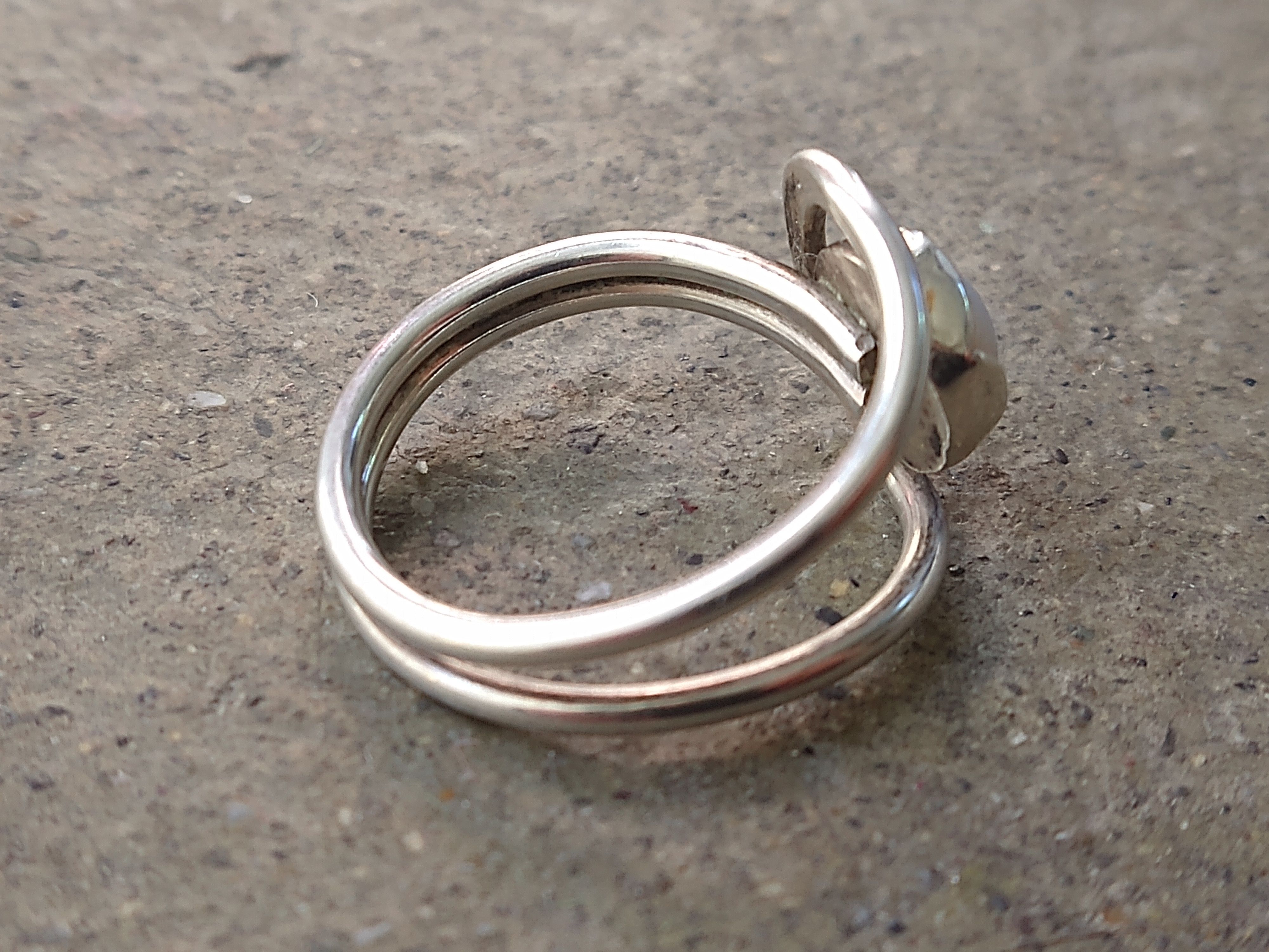 Other Sterling Silver Ring Size 8 Faux Opal Avant Garde Modern Size ONE SIZE - 5 Thumbnail