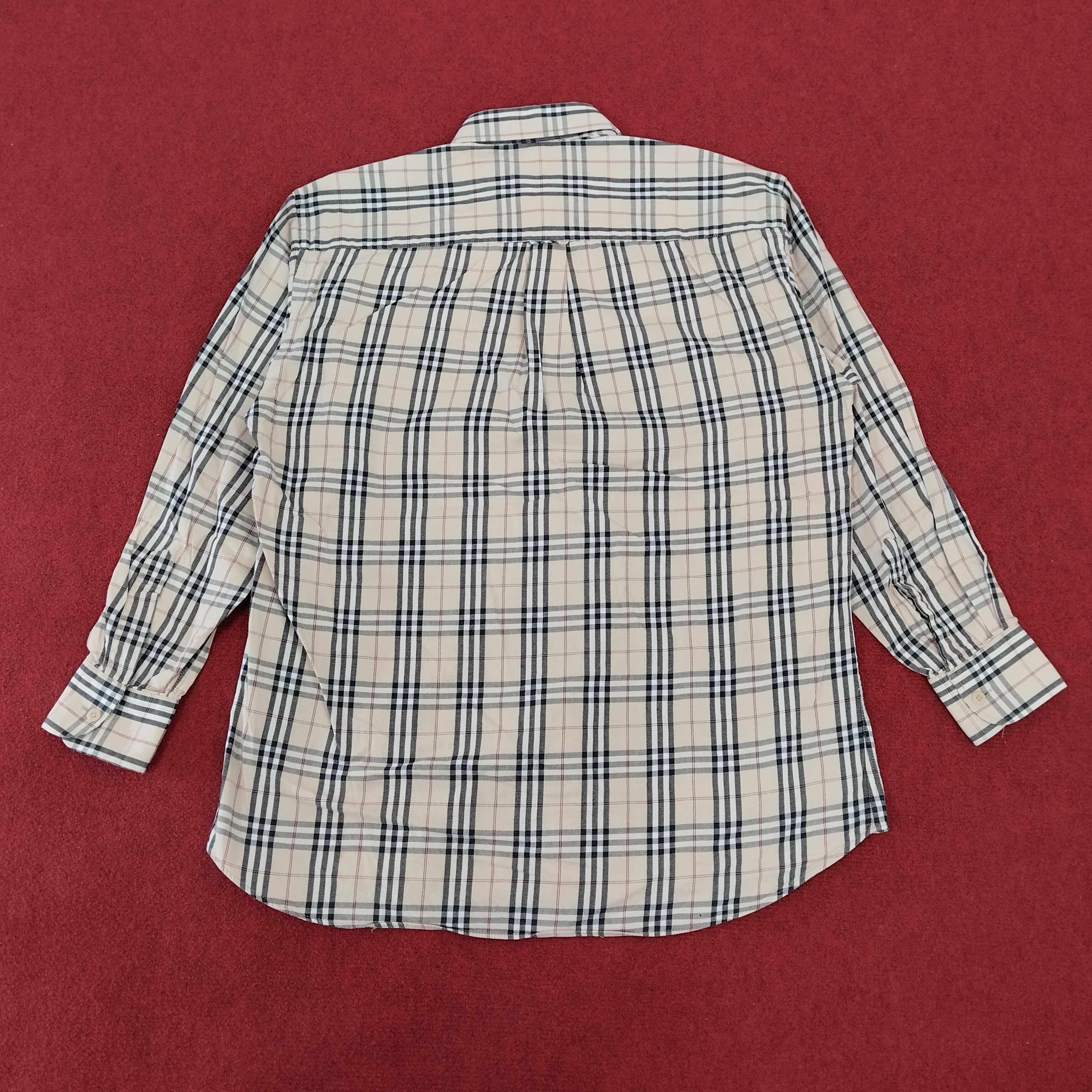 Burberry × Vintage BURBERRY LONDON Nova Check Design Formal Casual Shirt Size US L / EU 52-54 / 3 - 2 Thumbnail