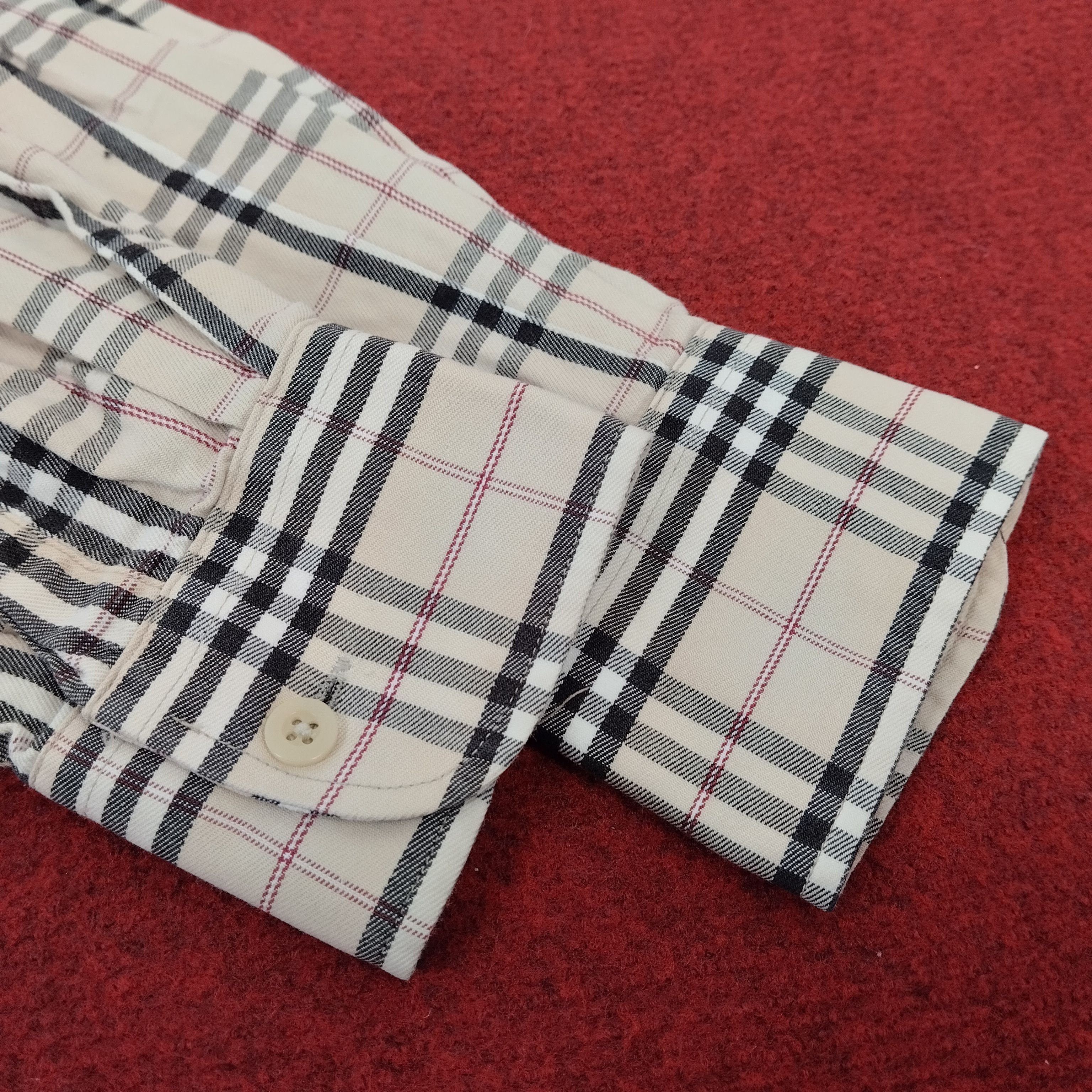 Burberry × Vintage BURBERRY LONDON Nova Check Design Formal Casual Shirt Size US L / EU 52-54 / 3 - 5 Thumbnail