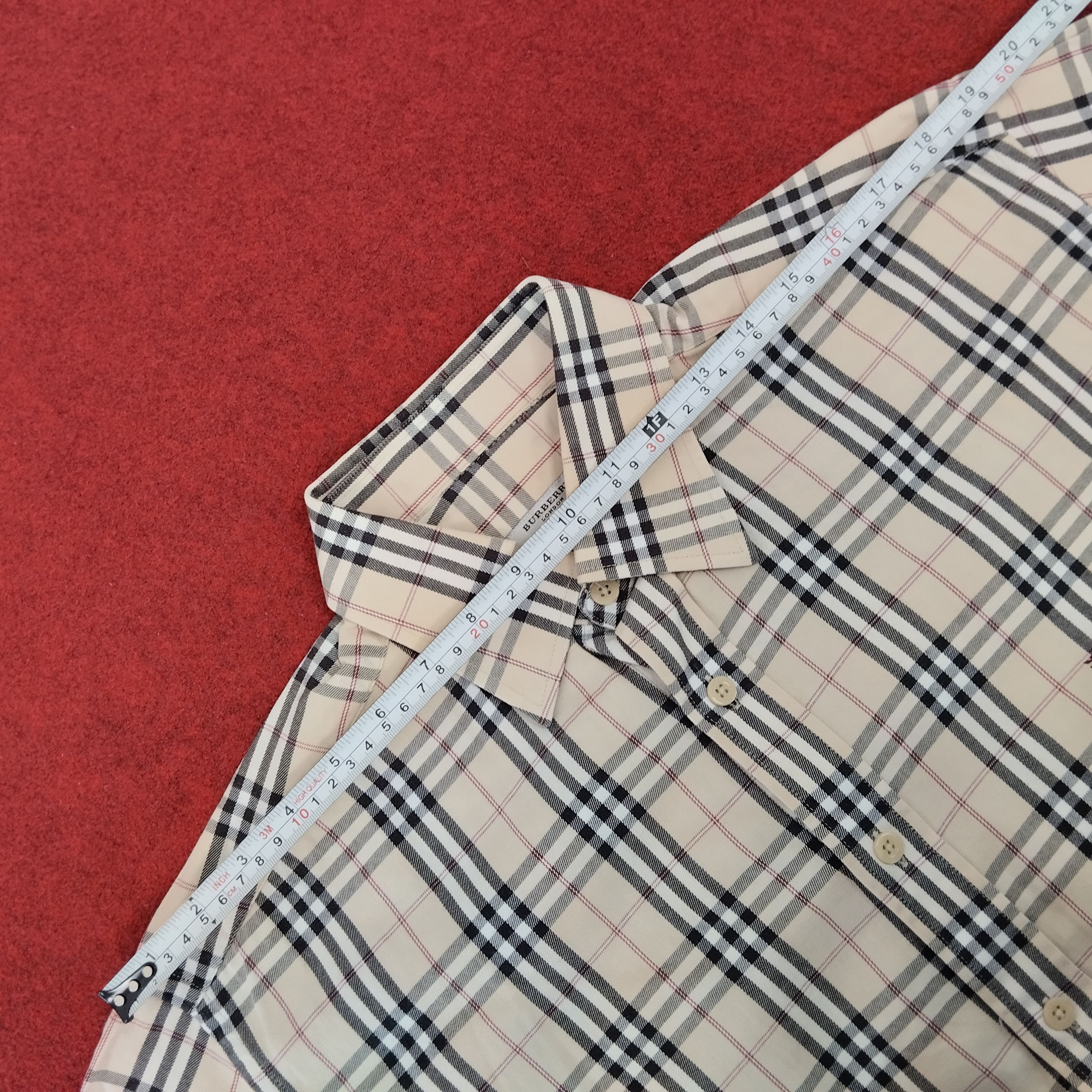 Burberry × Vintage BURBERRY LONDON Nova Check Design Formal Casual Shirt Size US L / EU 52-54 / 3 - 9 Thumbnail