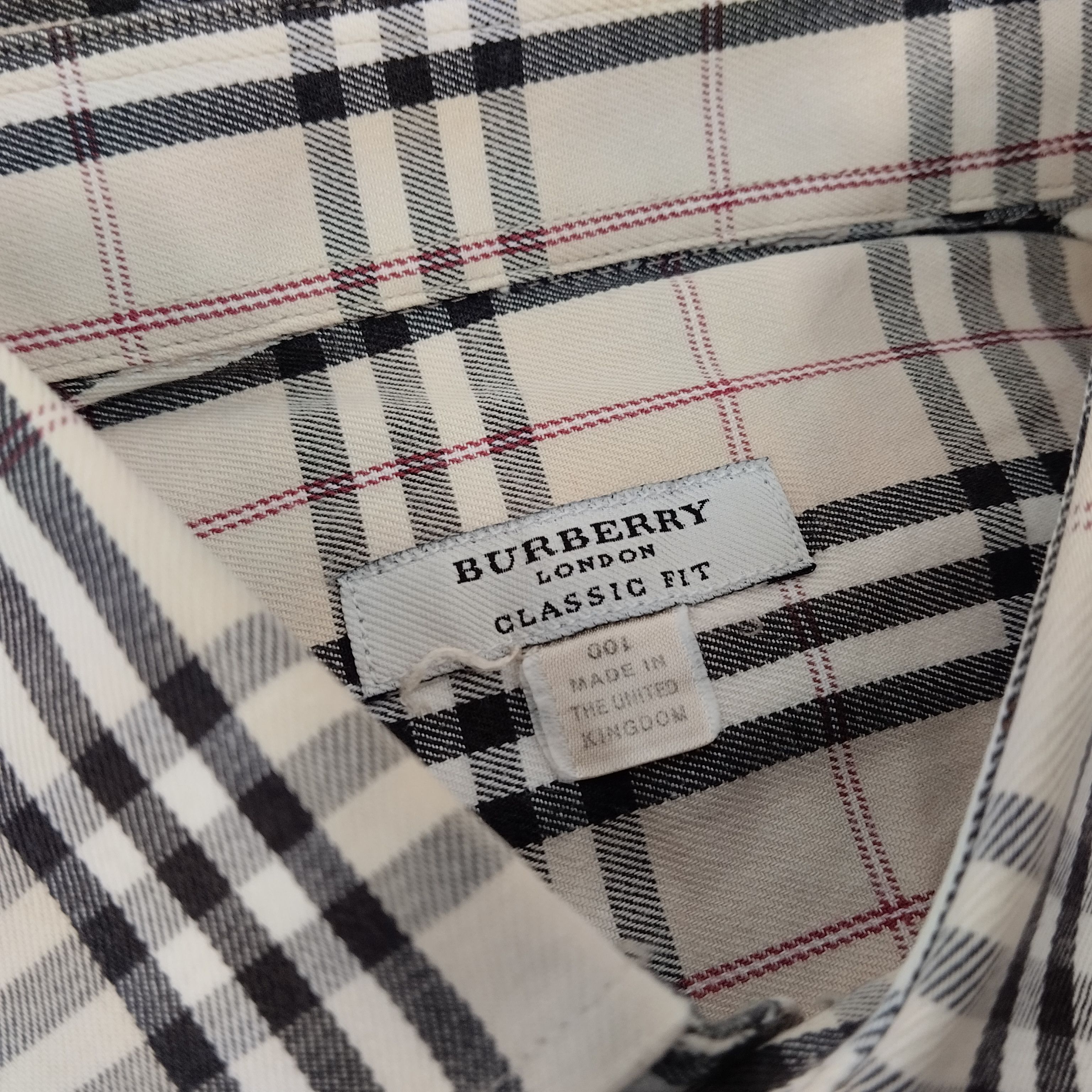 Burberry × Vintage BURBERRY LONDON Nova Check Design Formal Casual Shirt Size US L / EU 52-54 / 3 - 4 Thumbnail