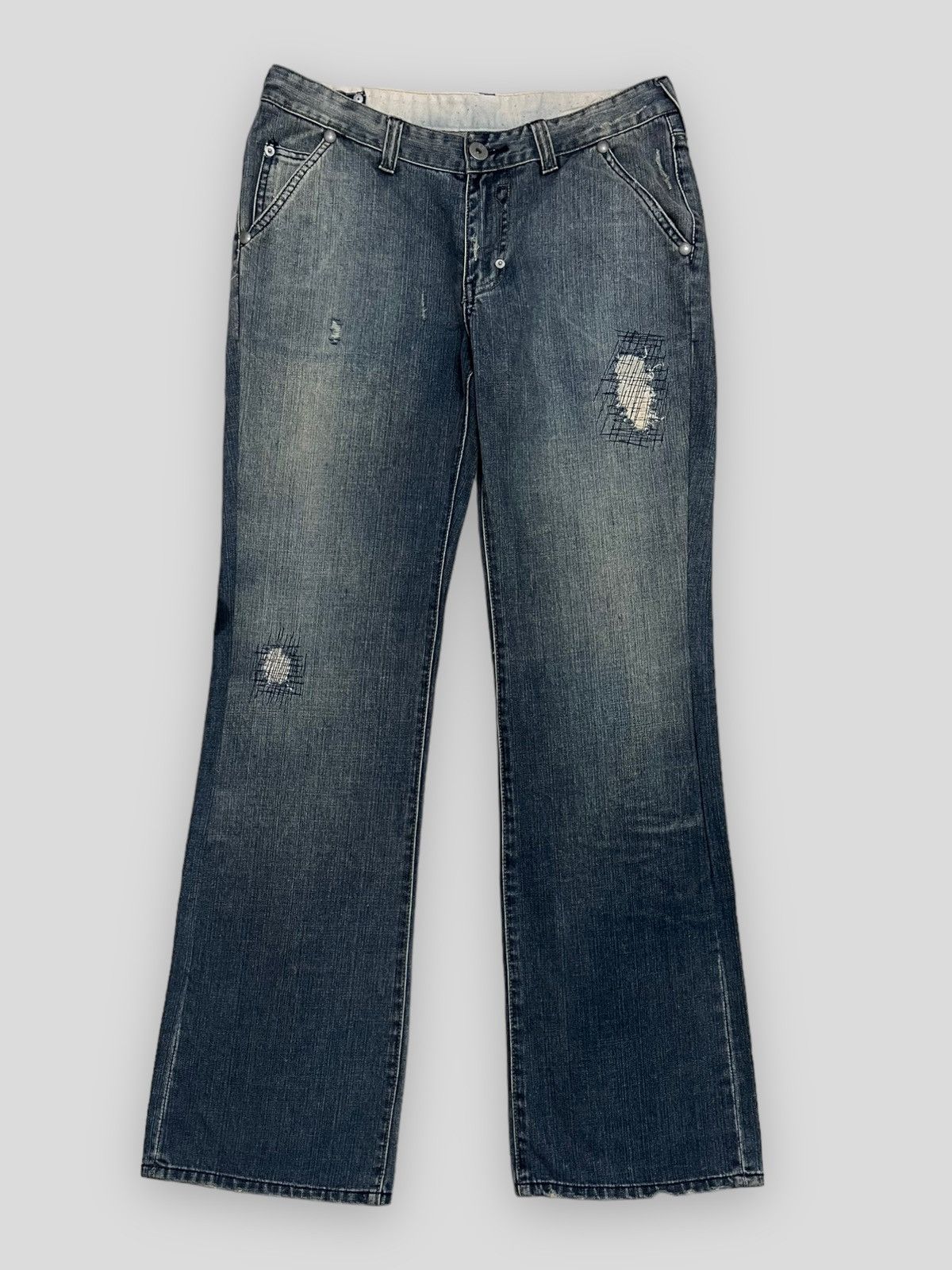 image of Send Offer Vintage Japan Rush Hour Flared Distressed Denim, Men's (Size 33)