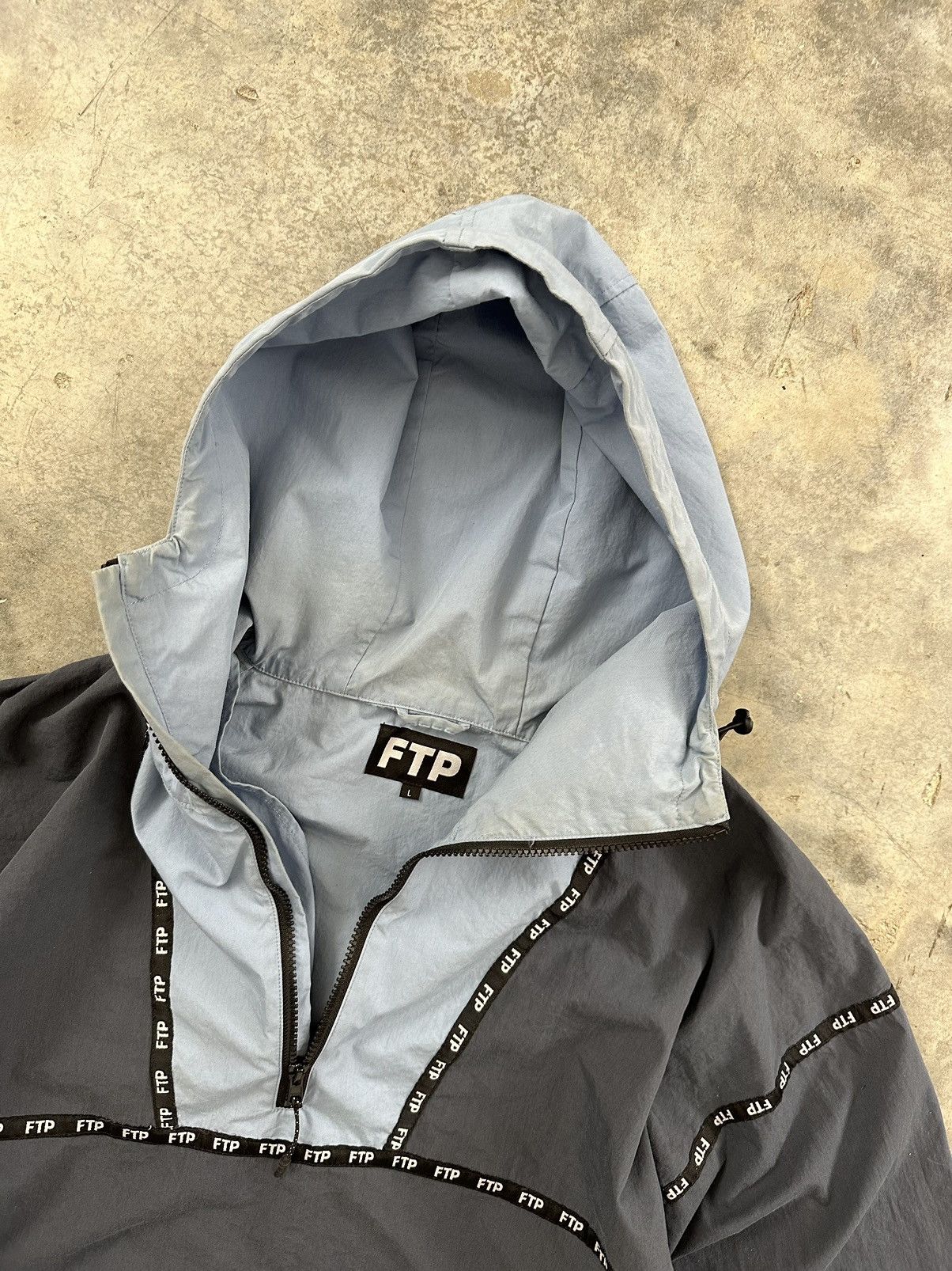 Fuck The Population Fuck The Population Blue Tape Piping Logo Anorak Jacket Size US L / EU 52-54 / 3 - 3 Thumbnail