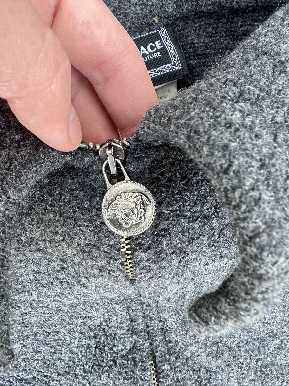 Versace Vintage Versace Zip Cropped Wool Size L / US 10 / IT 46 - 7 Thumbnail