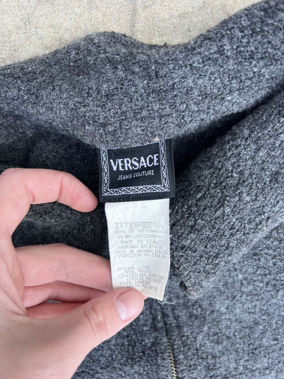 Versace Vintage Versace Zip Cropped Wool Size L / US 10 / IT 46 - 4 Thumbnail