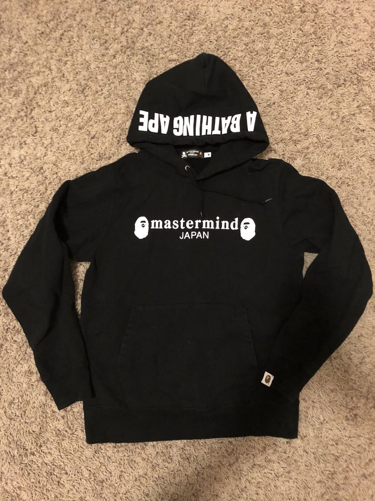 Bape Mastermind Japan Bape X Mastermind Japan MMJ Black Hoodie Grailed