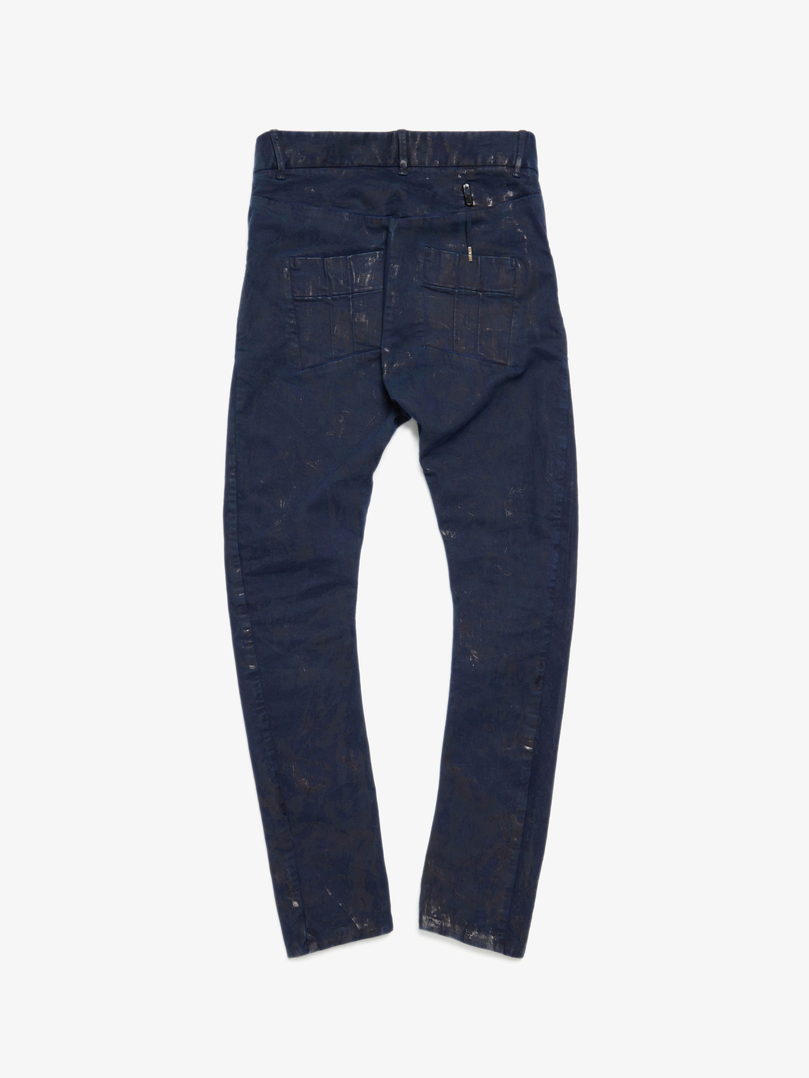 Boris Bidjan Saberi Dark Blue P13 Tight Fit F1504K Waxed Denim 