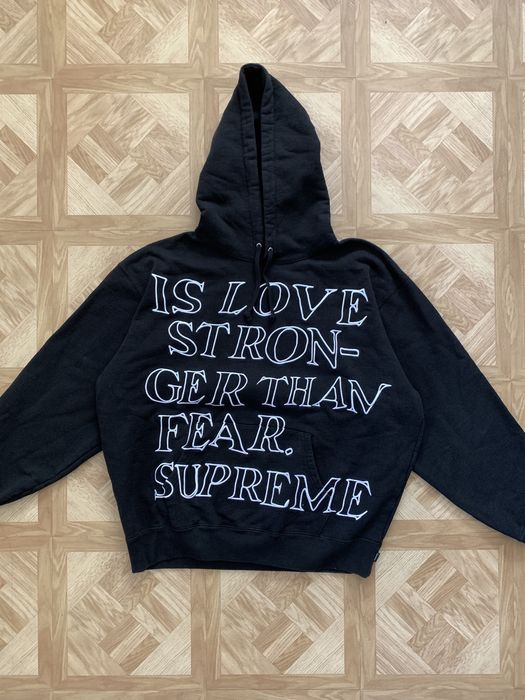 Supreme Supreme Stronger Than Fear Hooded Sweatshirt | Grailed