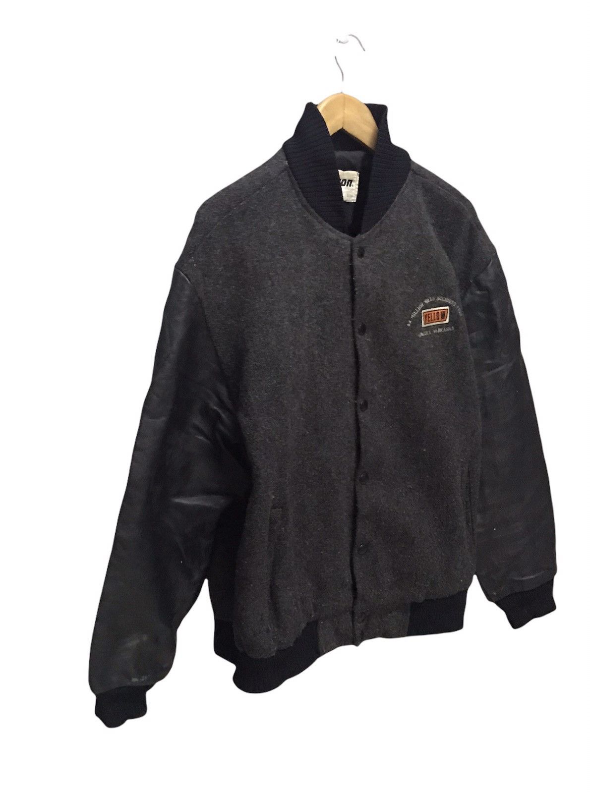 Vintage Vintage varsity wool jacket leather sleeve Size US L / EU 52-54 / 3 - 4 Thumbnail