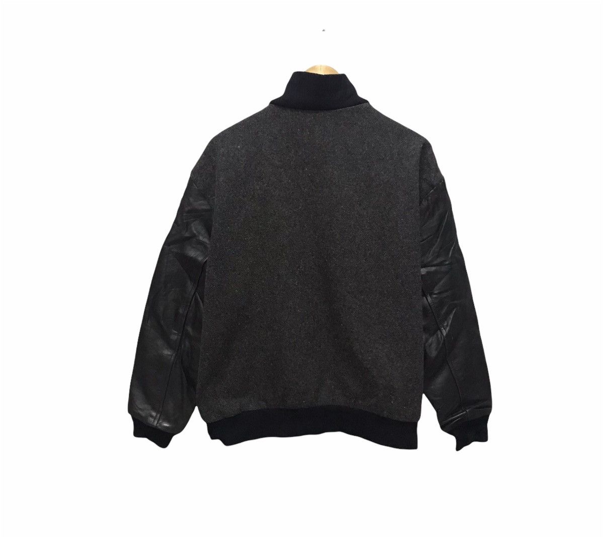 Vintage Vintage varsity wool jacket leather sleeve Size US L / EU 52-54 / 3 - 2 Thumbnail
