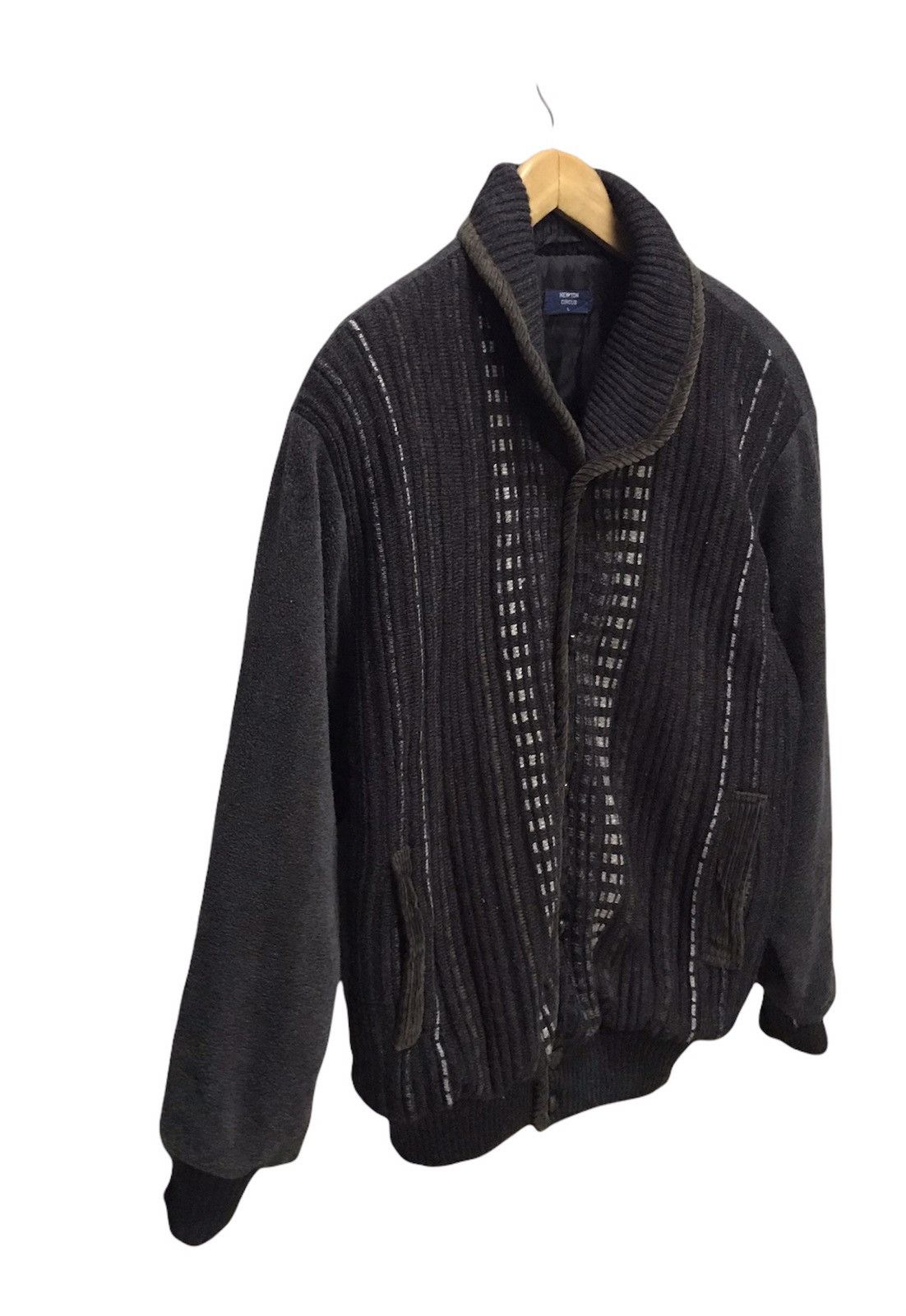 Japanese Brand Vintage Newton Circus knit fleece button up jacket Size US L / EU 52-54 / 3 - 4 Thumbnail