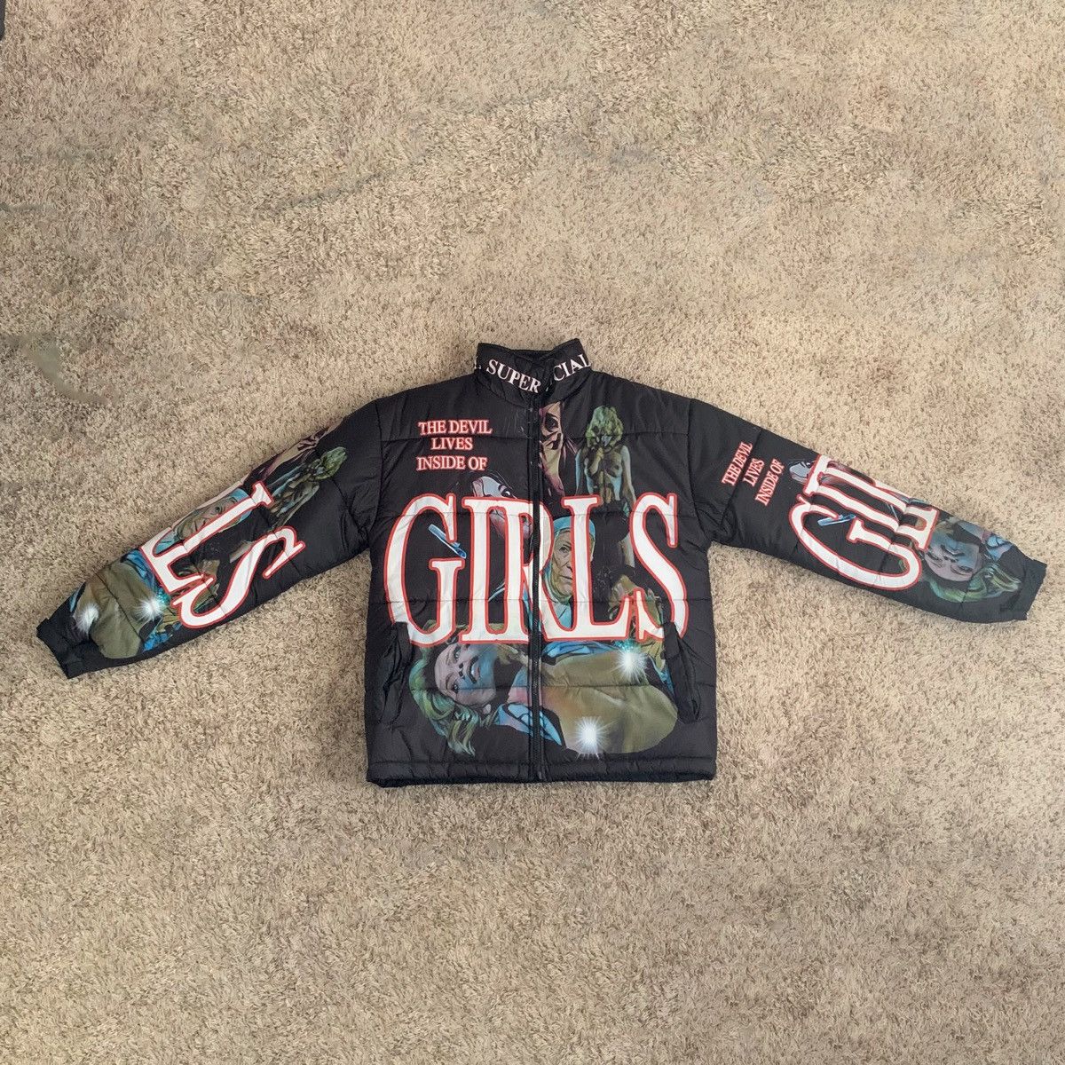 Other Superficial “GIRLS” Puffer Jacket Size US XL / EU 56 / 4 - 1 Thumbnail