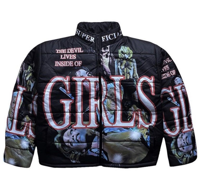 Other Superficial “GIRLS” Puffer Jacket Size US XL / EU 56 / 4 - 8 Thumbnail