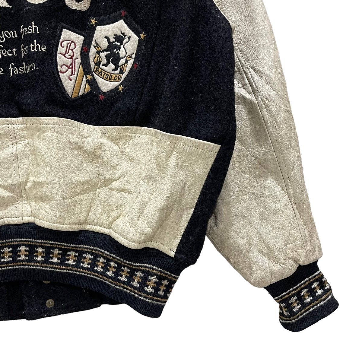 Japanese Brand LAST DROP BATSU Champion Wool Leather Varsity Jacket Size US M / EU 48-50 / 2 - 12 Thumbnail