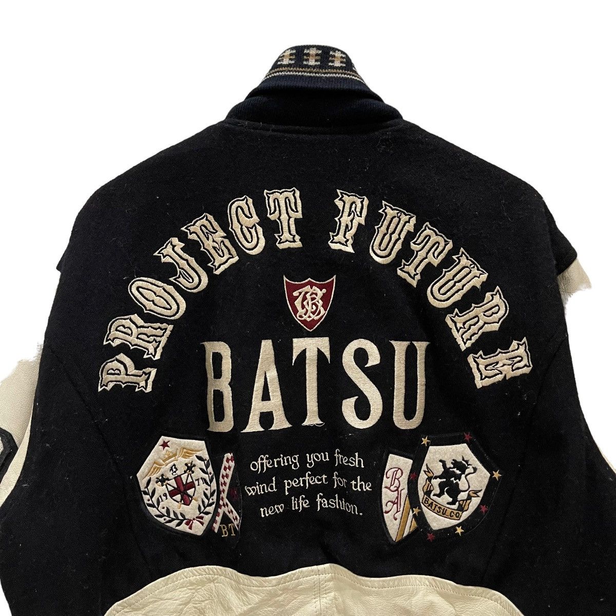Japanese Brand LAST DROP BATSU Champion Wool Leather Varsity Jacket Size US M / EU 48-50 / 2 - 10 Thumbnail