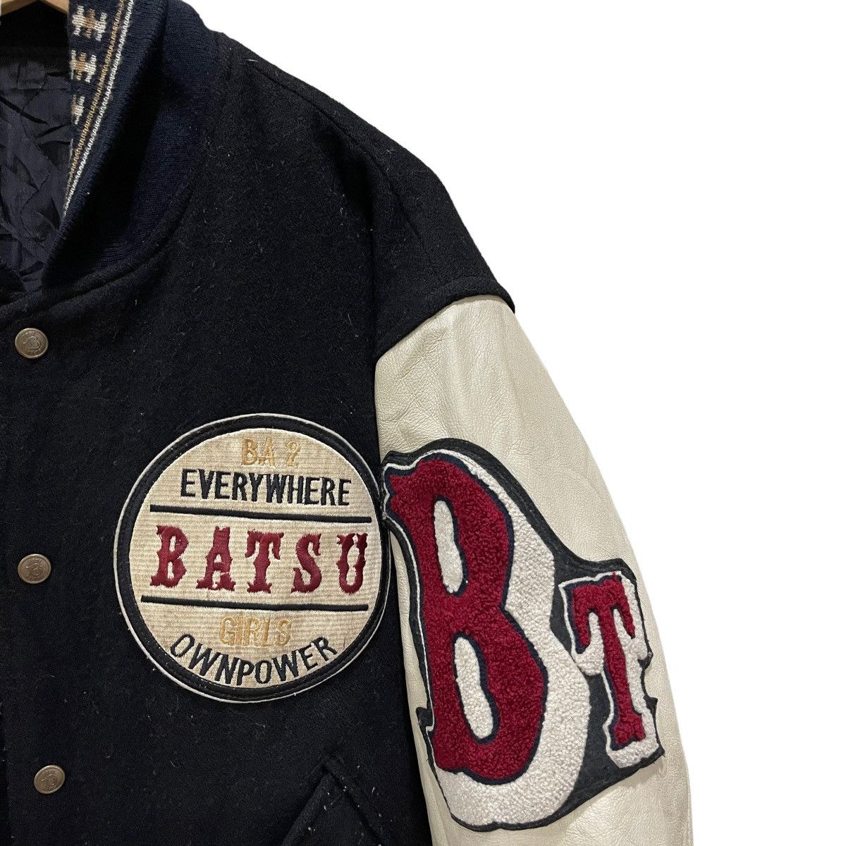 Japanese Brand LAST DROP BATSU Champion Wool Leather Varsity Jacket Size US M / EU 48-50 / 2 - 5 Thumbnail
