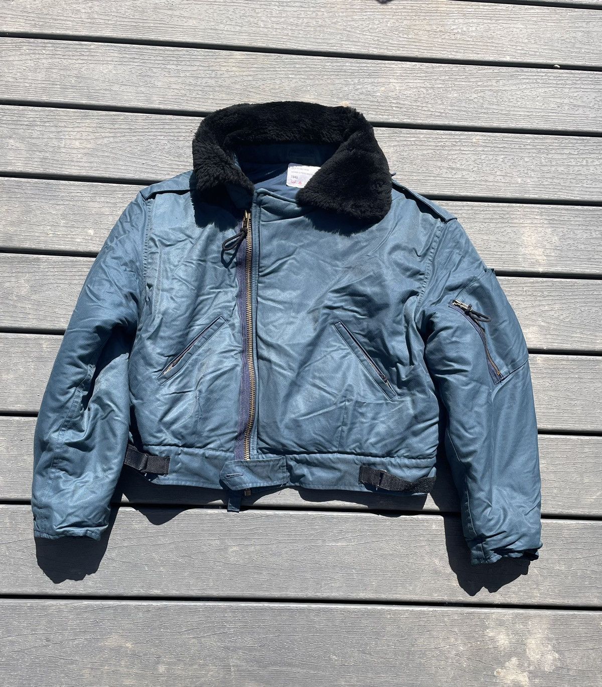 80s Vintage Military Jacket / Cropped Fit