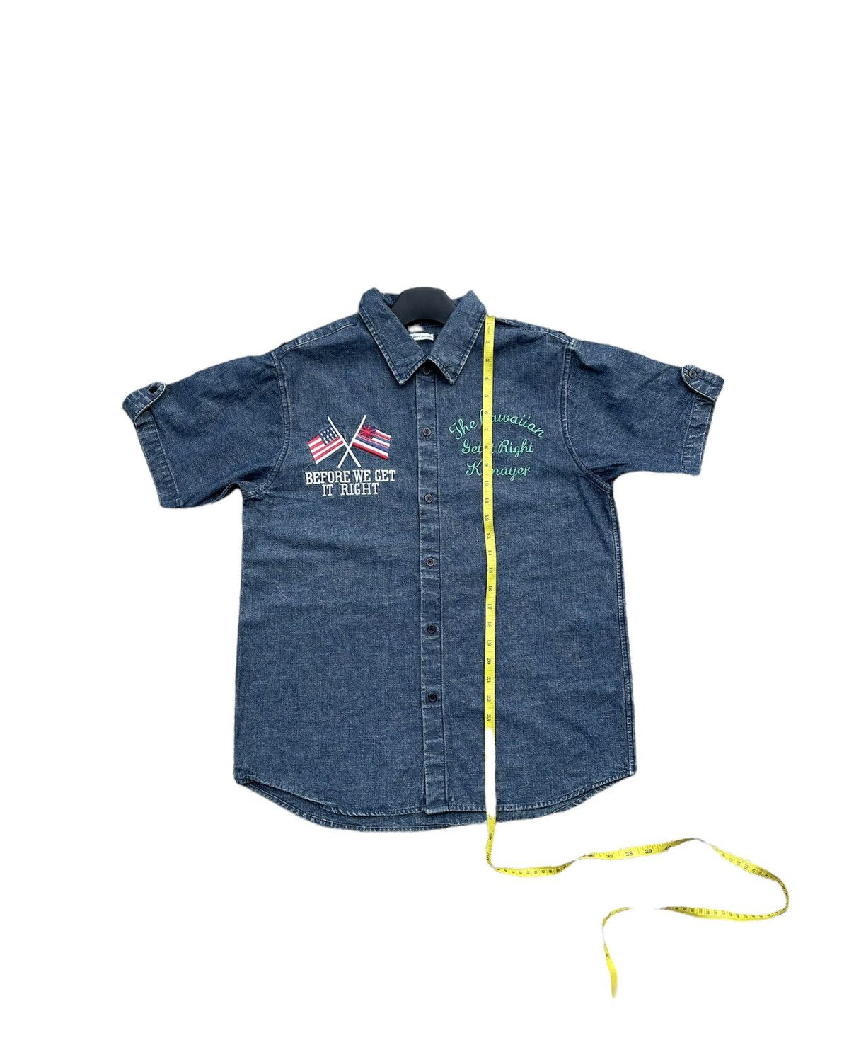 Japanese Brand Kriff Mayer Hawaiian Denim Shirt Size US M / EU 48-50 / 2 - 4 Thumbnail