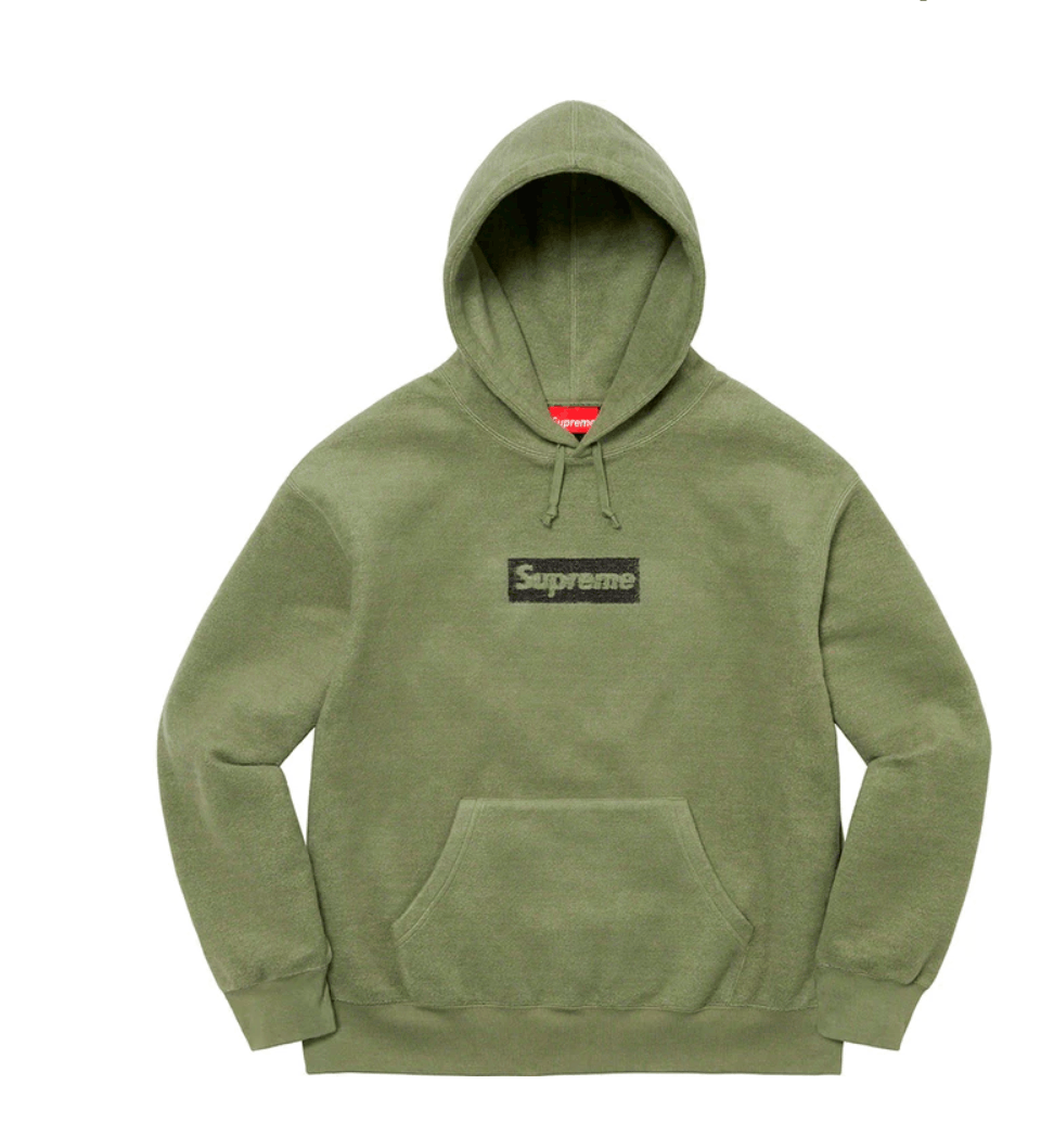 Supreme Olive Box Logo Hoodie | Grailed