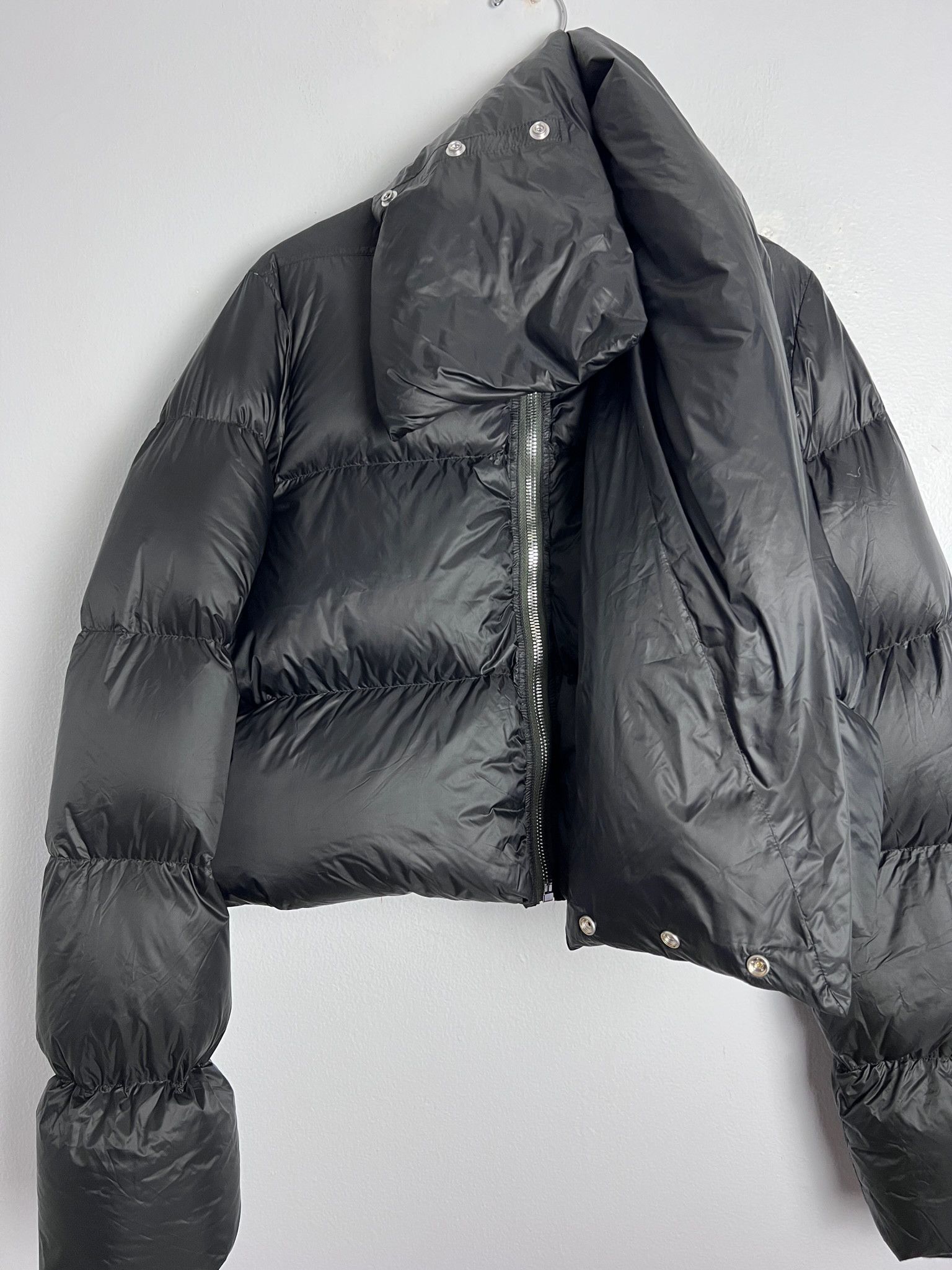 Rick Owens Giacca Piumino Funnel Neck Jacket Size XS / US 0-2 / IT 36-38 - 3 Thumbnail