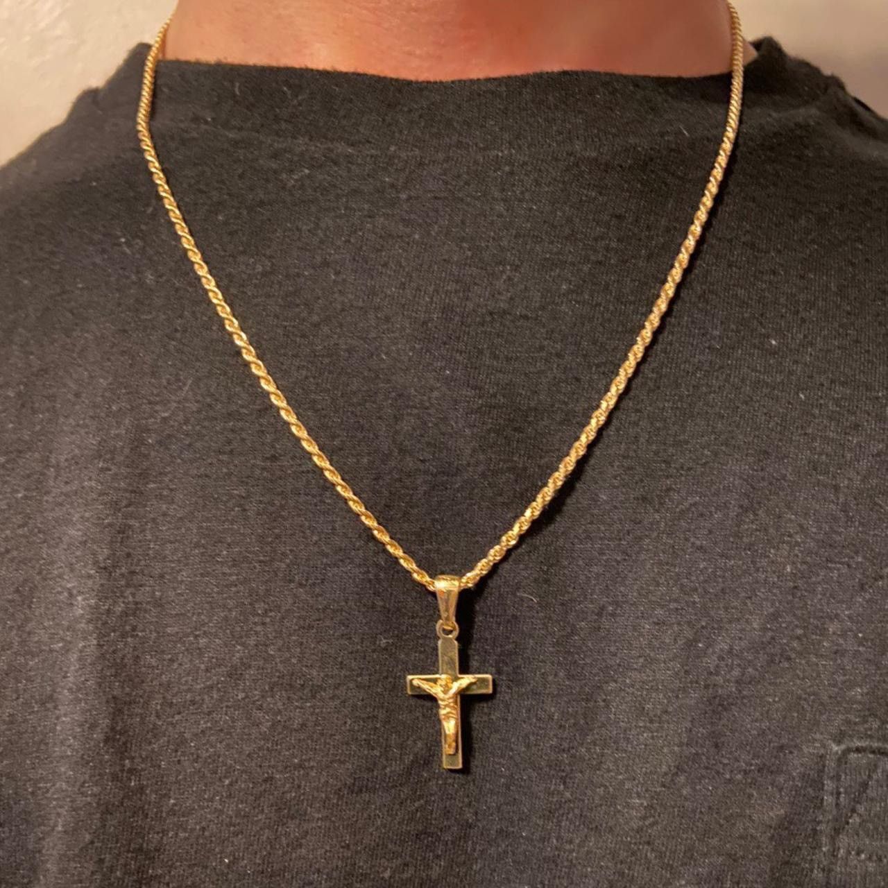 Other Gold Chain 14k Gold Vermeil Rope 20in 2mm and Cross Set Size ONE SIZE - 1 Thumbnail