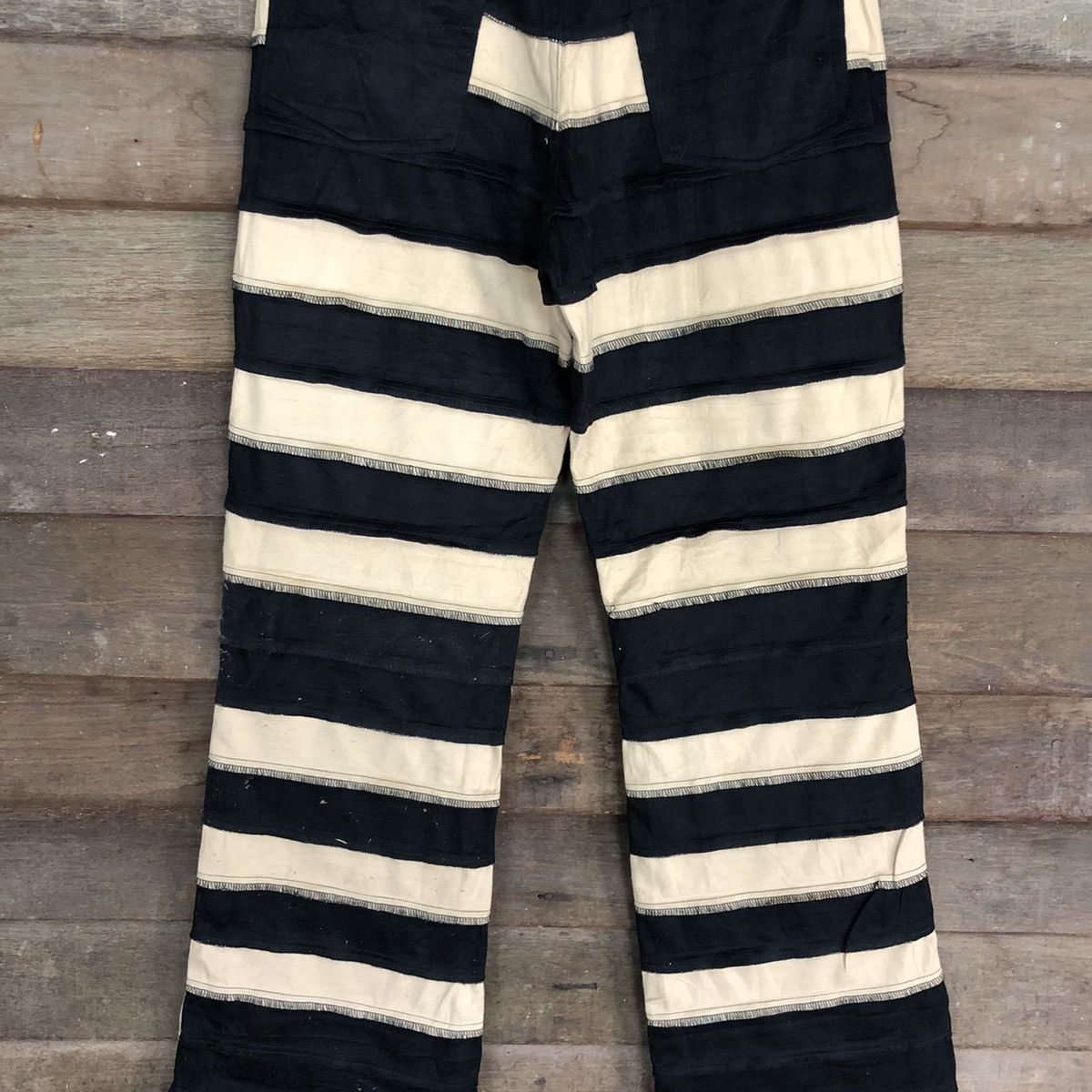 Japanese Brand FTS Company Stripe Black Straight Pants Waist 25 #A124 Size US 26 / EU 42 - 10 Thumbnail