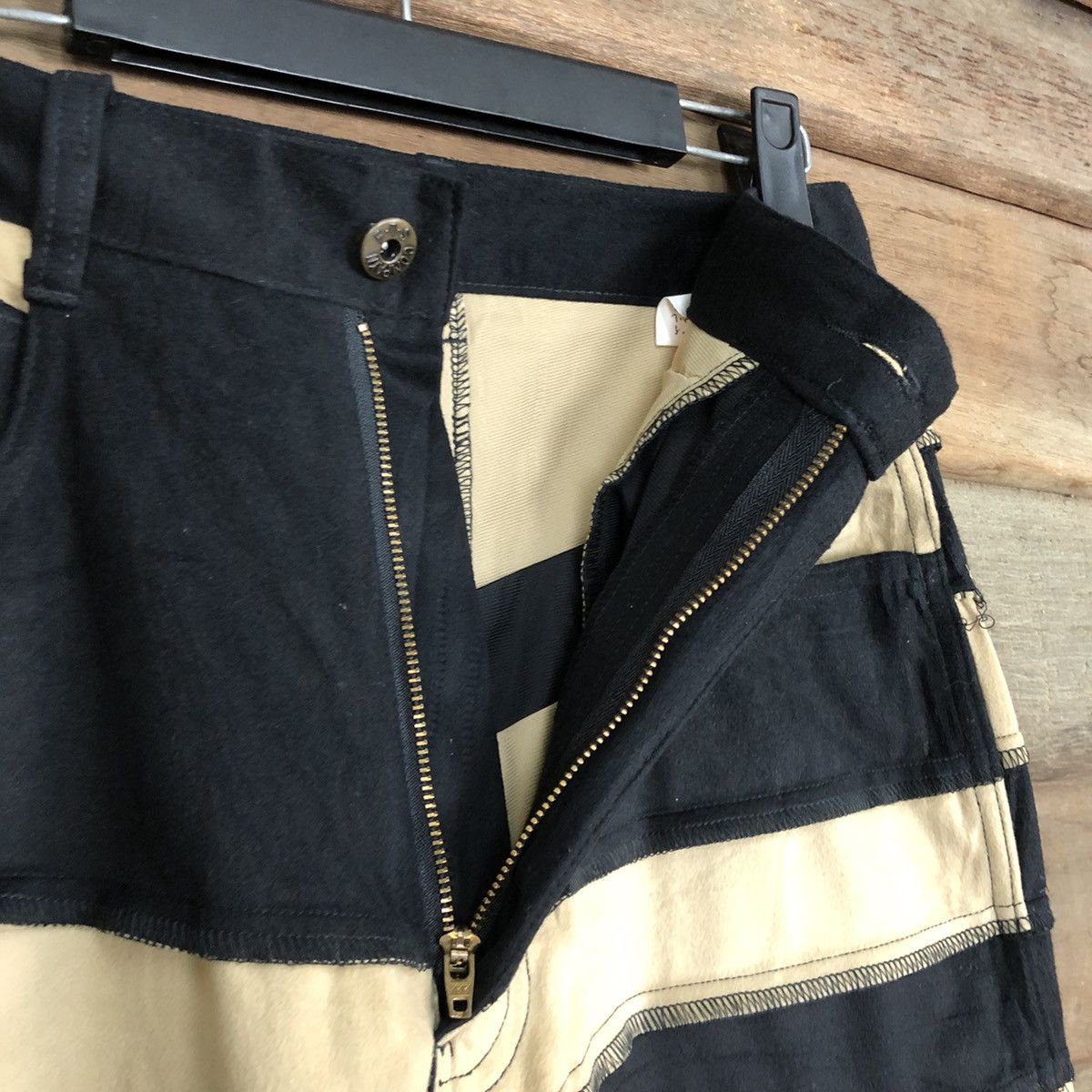 Japanese Brand FTS Company Stripe Black Straight Pants Waist 25 #A124 Size US 26 / EU 42 - 6 Thumbnail